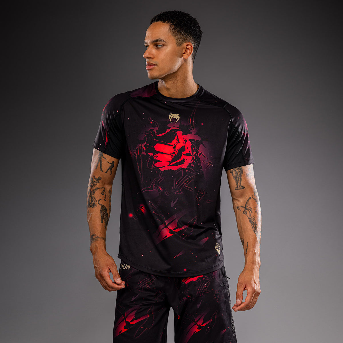 Jujutsu Kaisen x Venum Itadori Dry-Tech T-Shirt - Black/Red