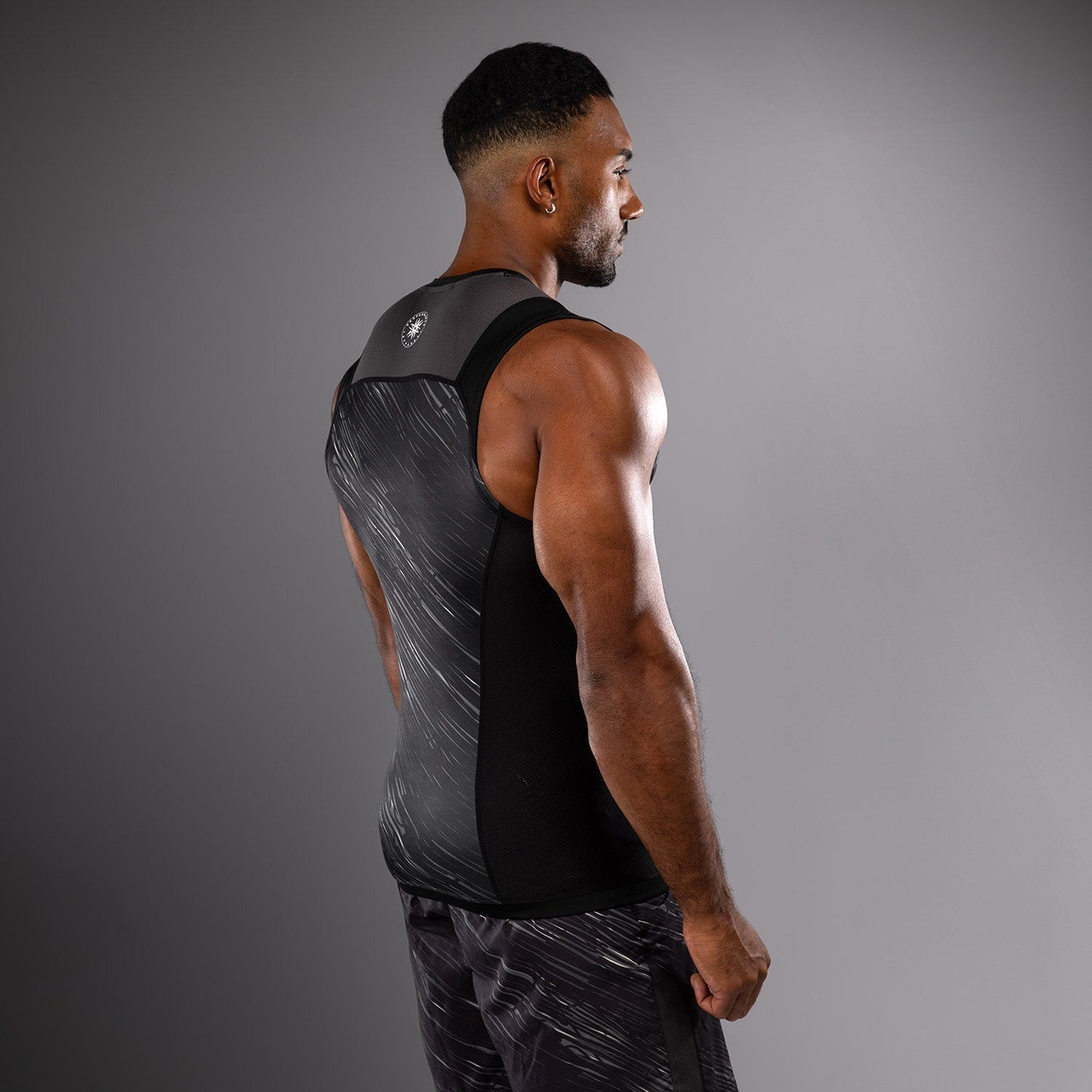 Venum Rapid Sleeveless Rashguard - Black/Storm Grey
