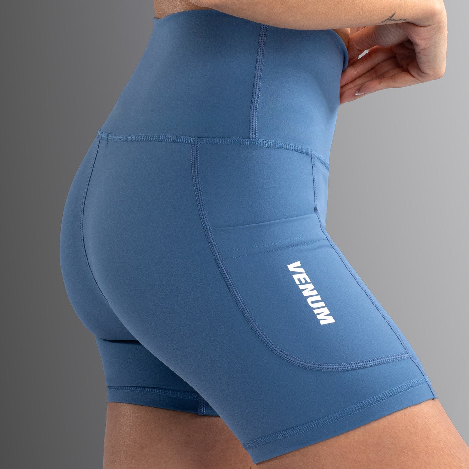Venum Essential Women's Bike Shorts - Storm Blue  product-type_Compression shorts Venum
