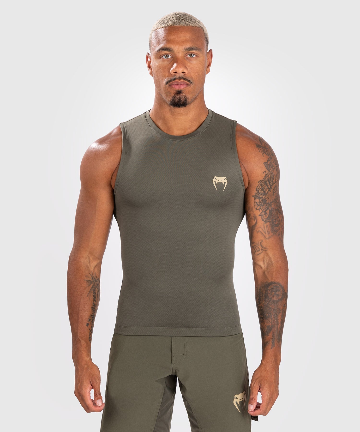 Rashguard sans manches pour hommes Venum Contender - Kaki - Débardeurs