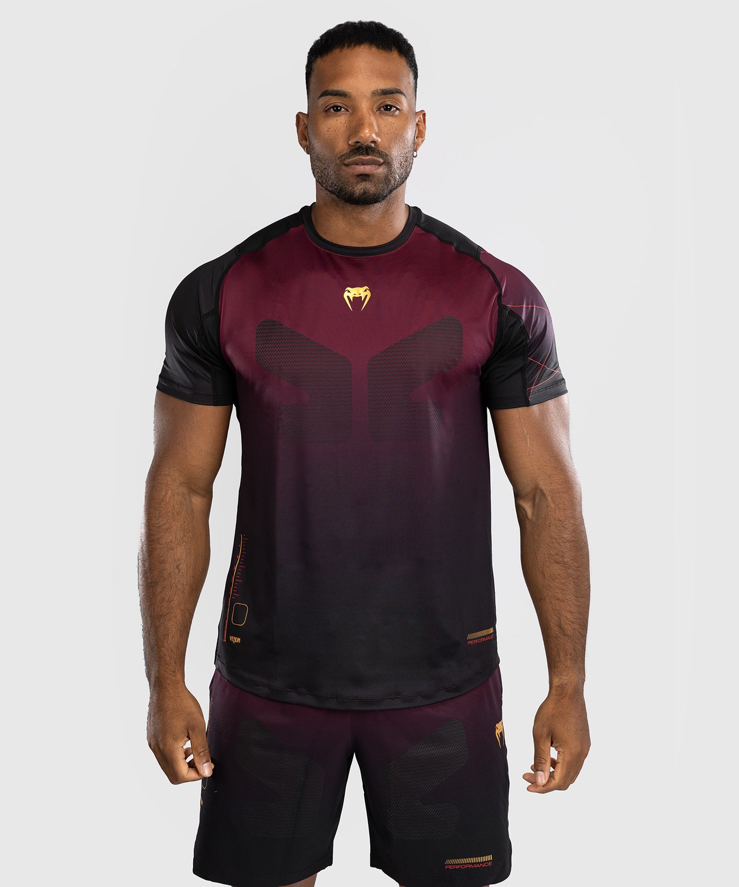 Venum Tactical XT Dry tech T-shirt - Black/Burgundy/Gold