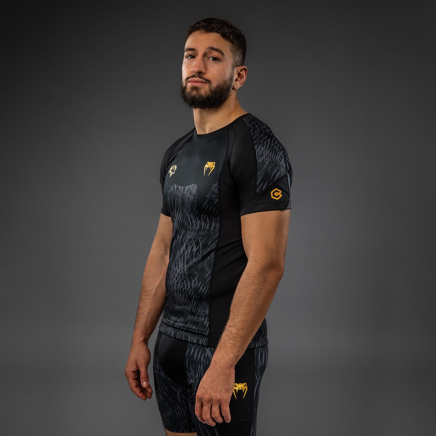 Venum x Chimaev Rashguards - Black/Grey - Venum