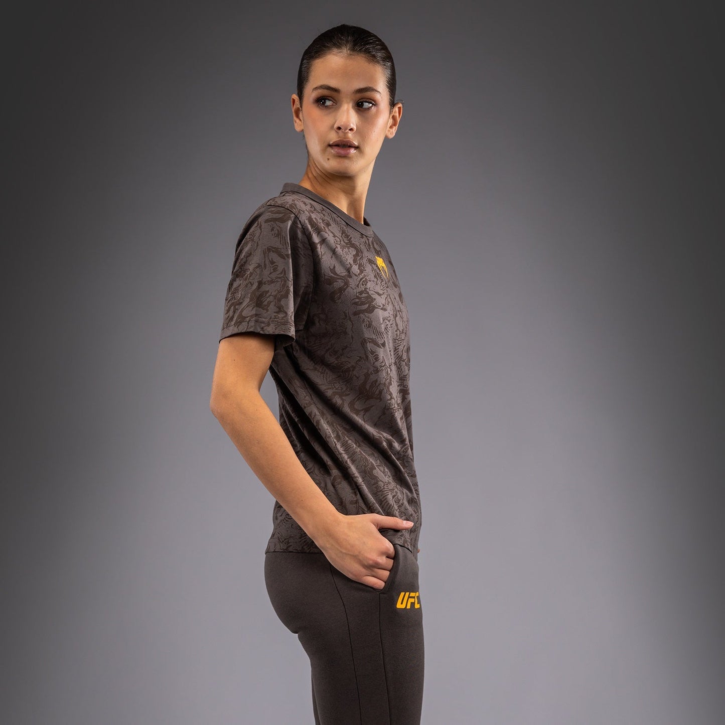 UFC Fusion by Venum Fight Week Women’s Short Sleeve Cotton T-Shirt - Earthen Brown