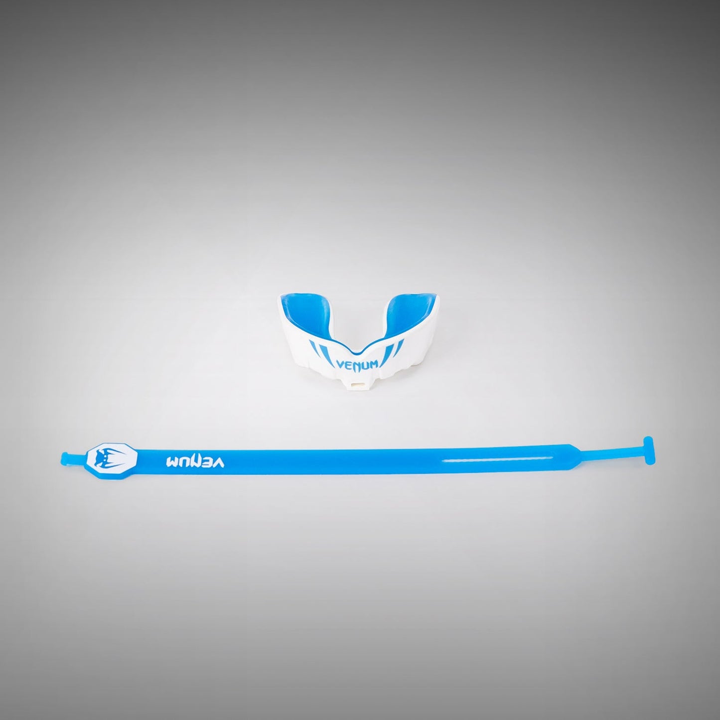 Venum Challenger Kids Mouthguard - Strap/Straples - White/Blue
