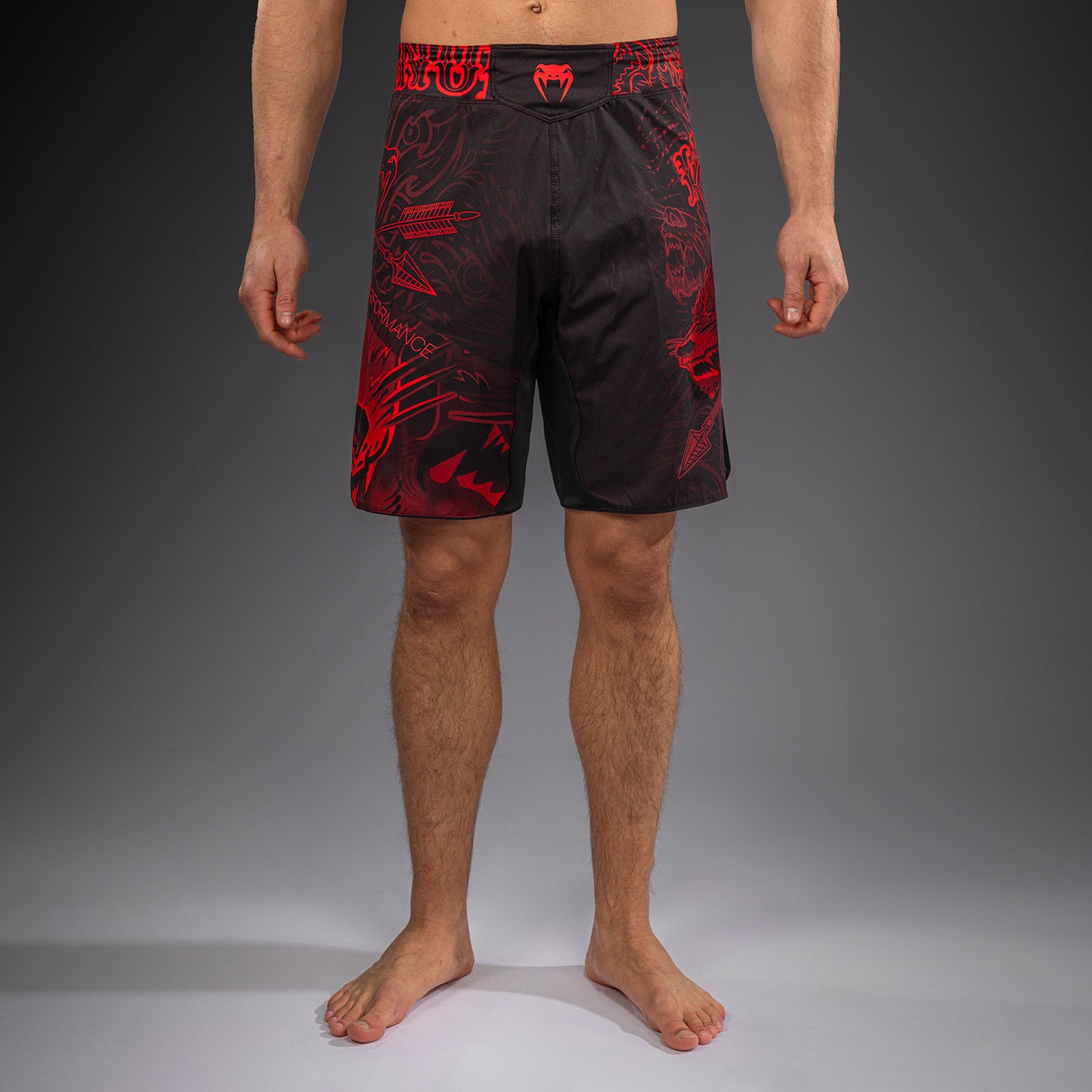 Venum Wolf Atak Fightshorts - Black/Red - Venum