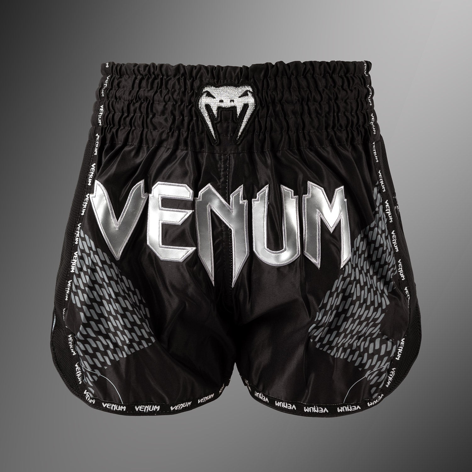 Venum Nexus Muay Thai Shorts - Black/Silver - Venum