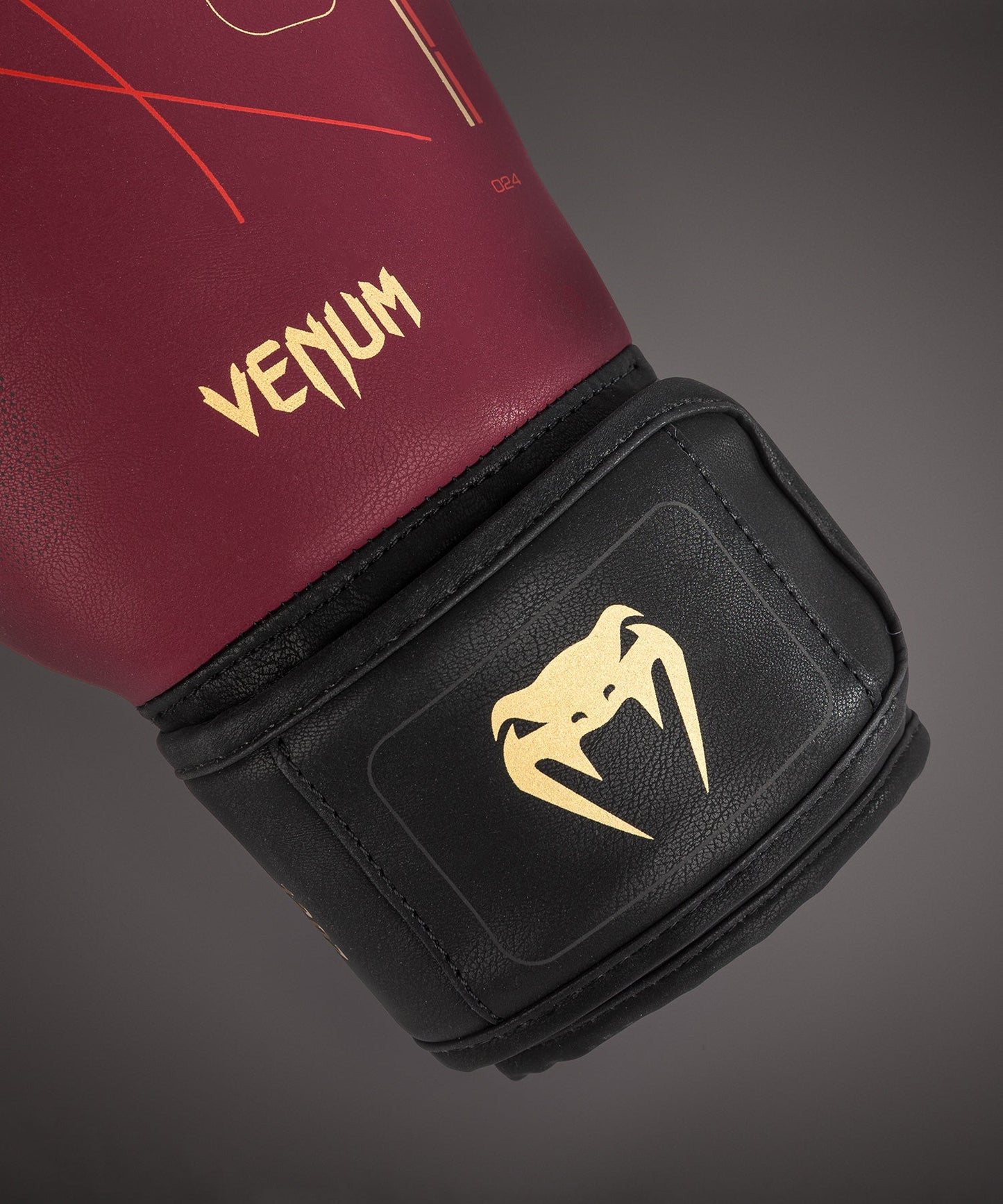 Venum Tactical XT Boxing Gloves - Black/Burgundy/Gold