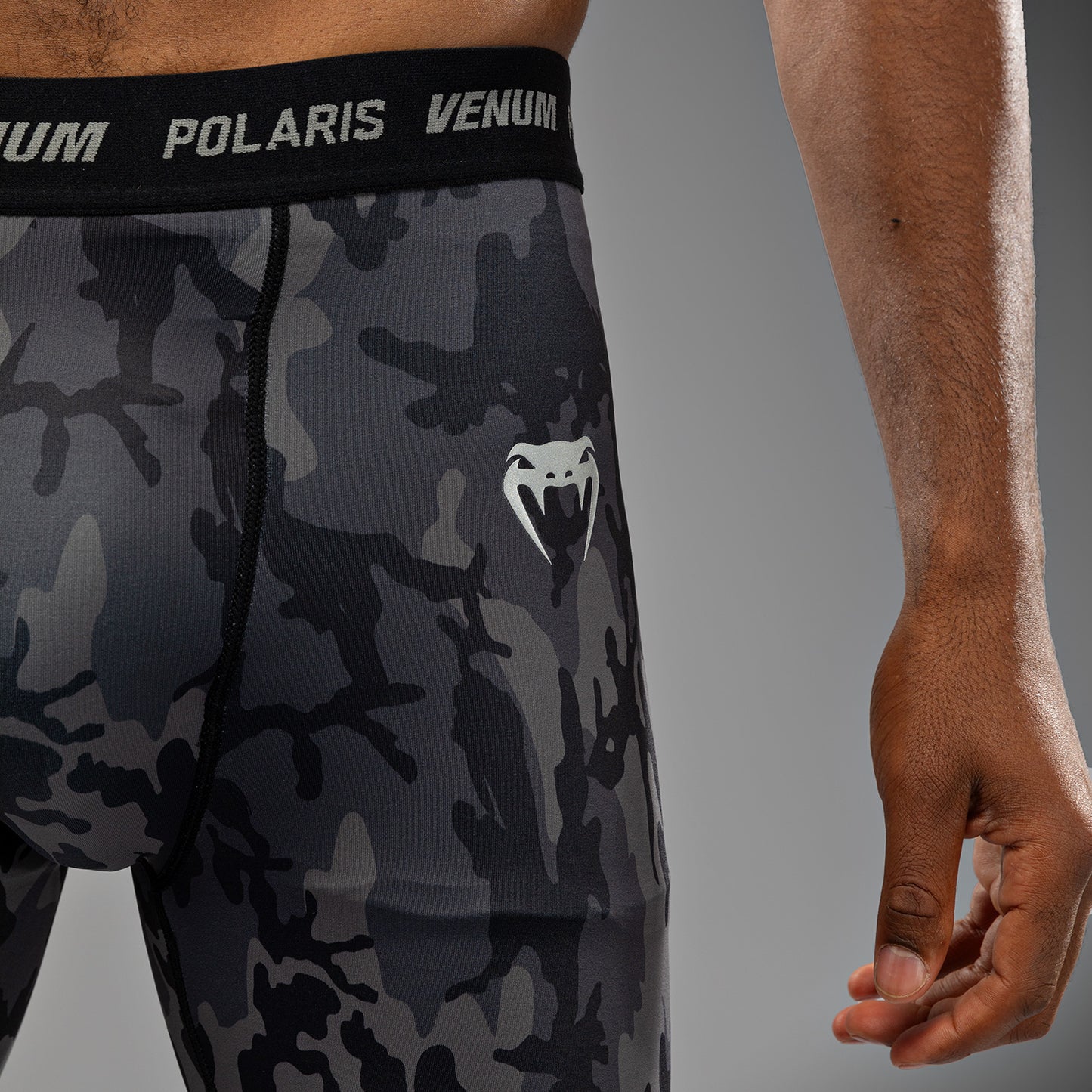 Venum x Polaris Vale Tudo Shorts - Black/Storm Grey