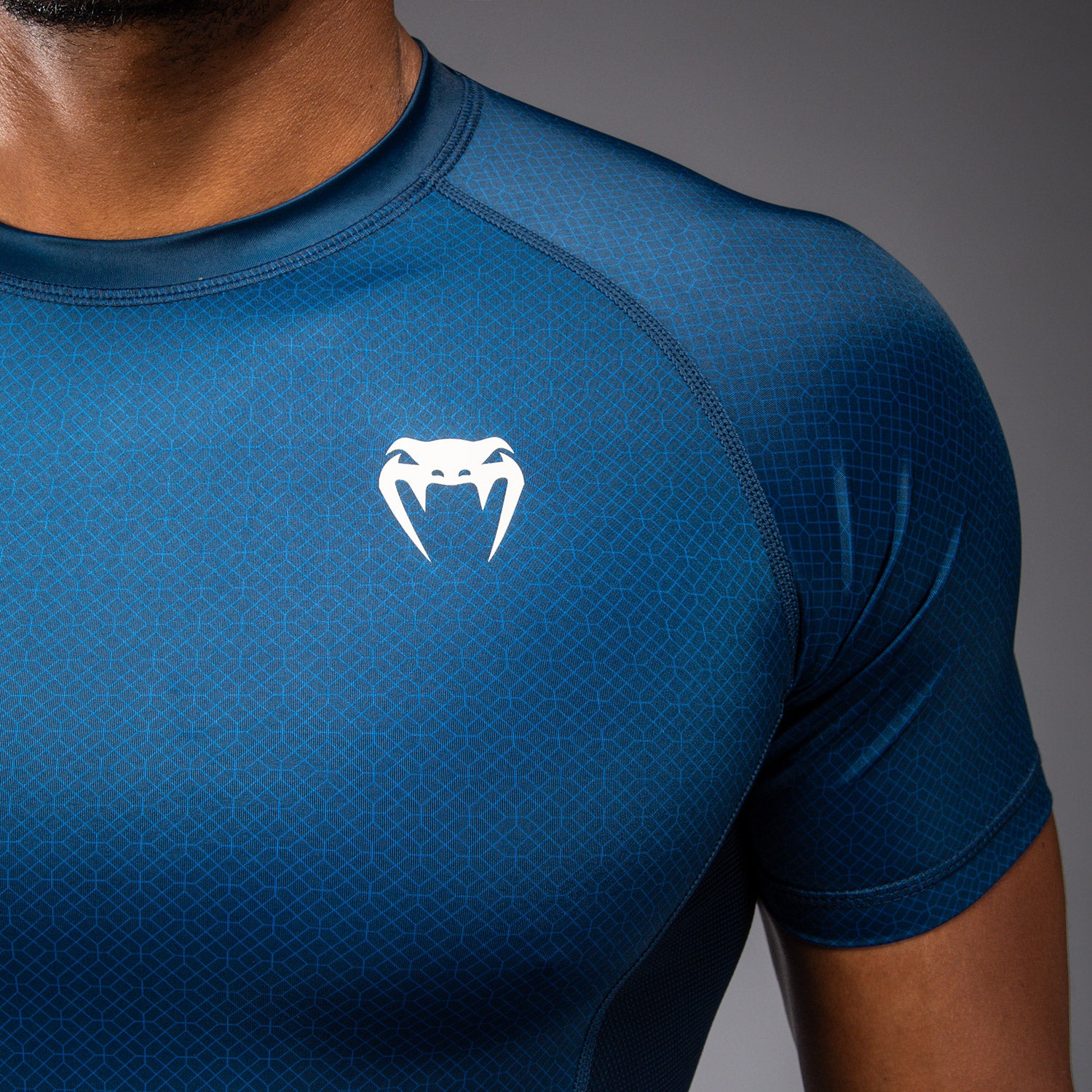 Venum x Roger Gracie Academy Short Sleeve Rashguard - Blue - Venum