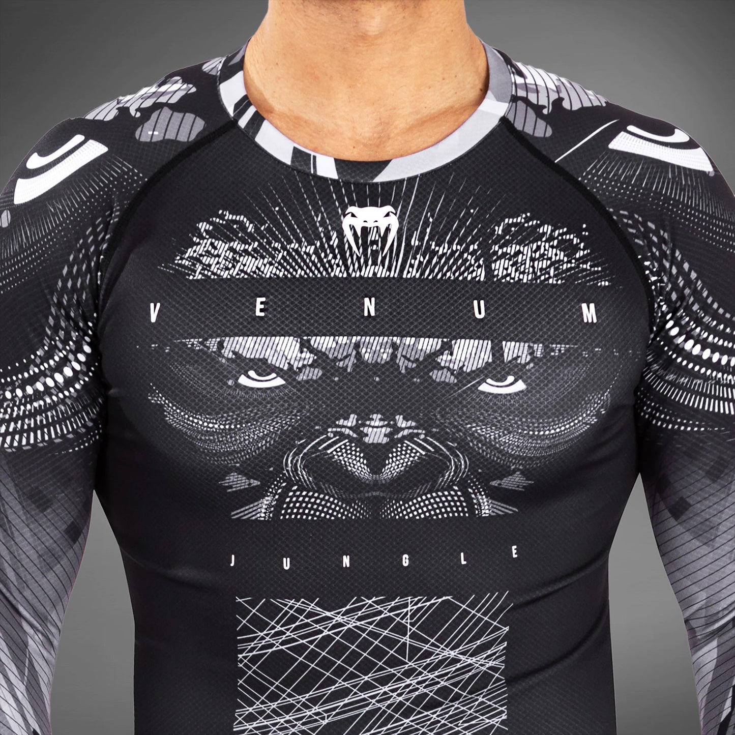 Venum Gorilla Jungle Rashguards Long Sleeves - Black/White
