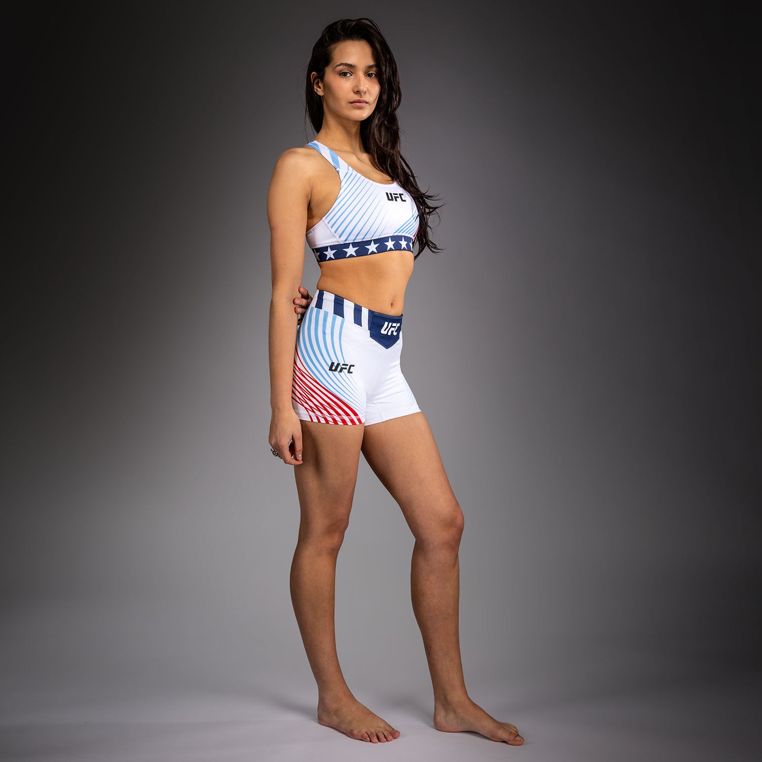 Women's Official UFC Freedom 250 by Venum White Personalized Authentic Short Fit Vale Tudo Short  product-type_Compression shorts Venum