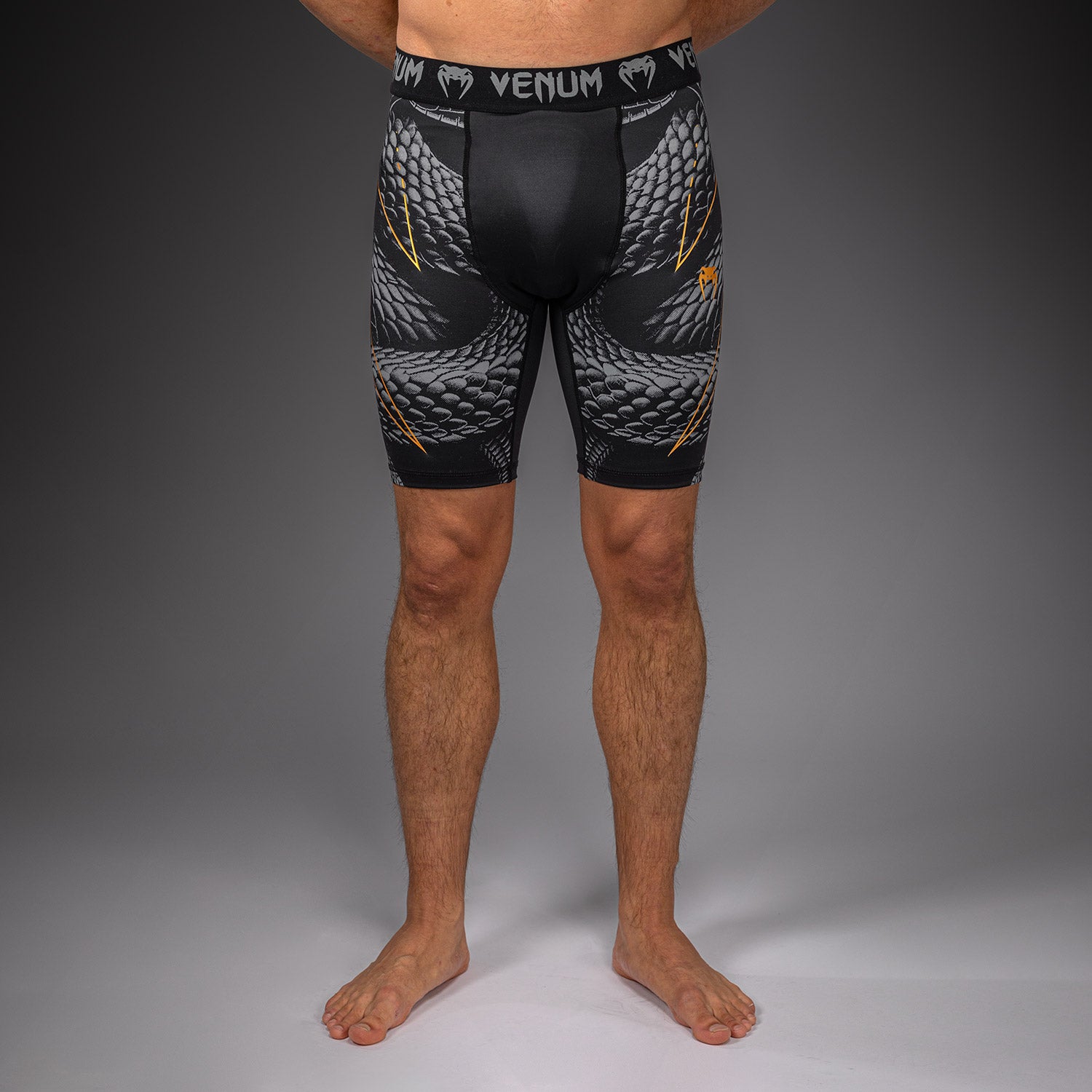 Venum Matupa Vale Tudo Shorts - Black/Grey/Gold  product-type_Compression shorts Venum