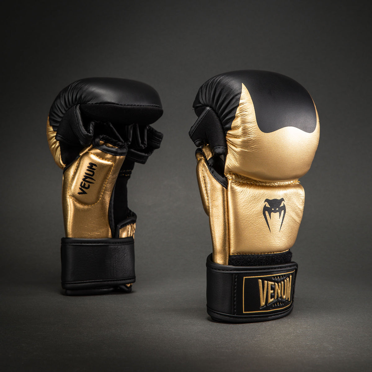 Venum Attack 2.0 Sparring Gloves Leather - Gold/Black