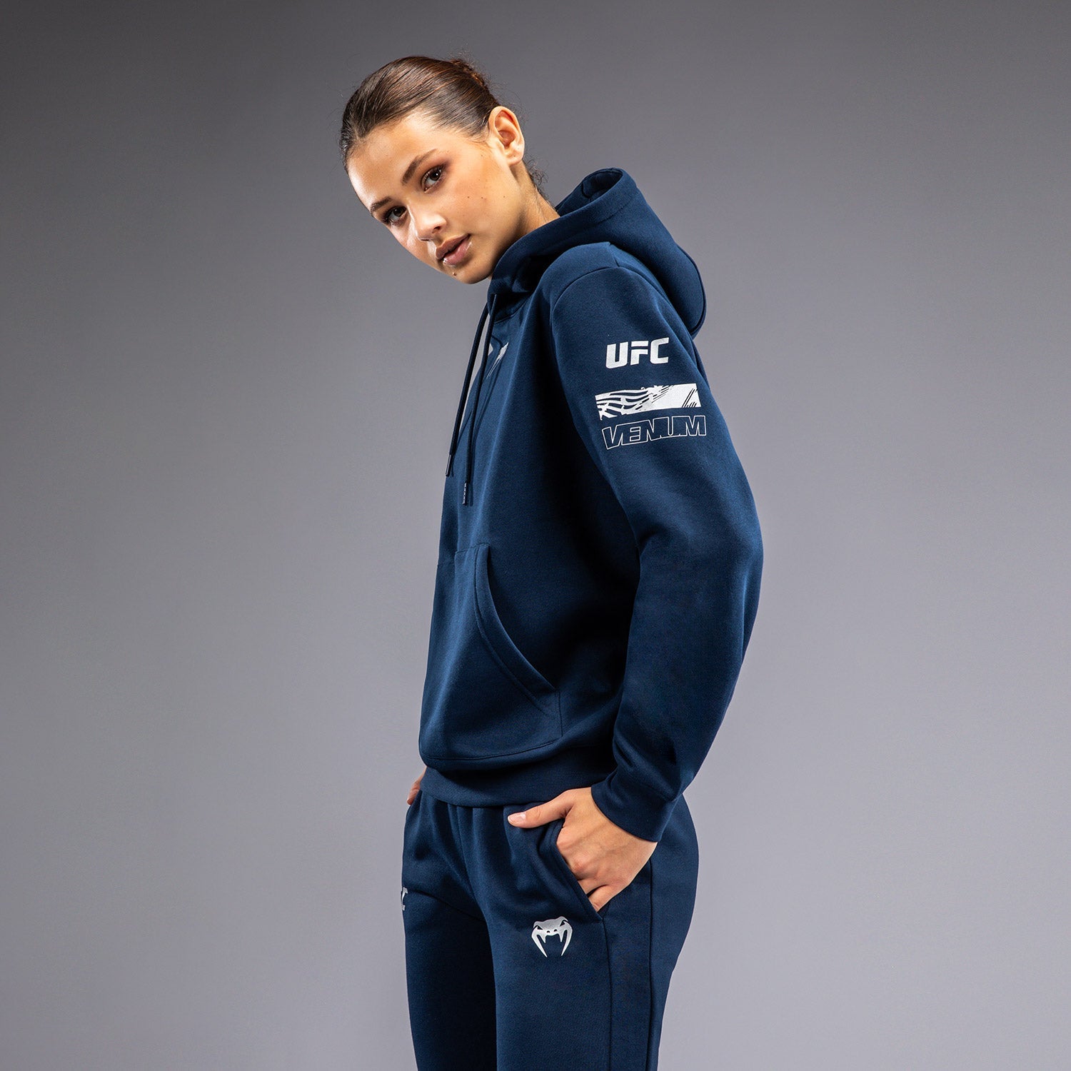 UFC Fusion by Venum Fight Week Women’s Pullover Hoodie - Solid Oceanic Blue  product-type_Sweatshirts Venum