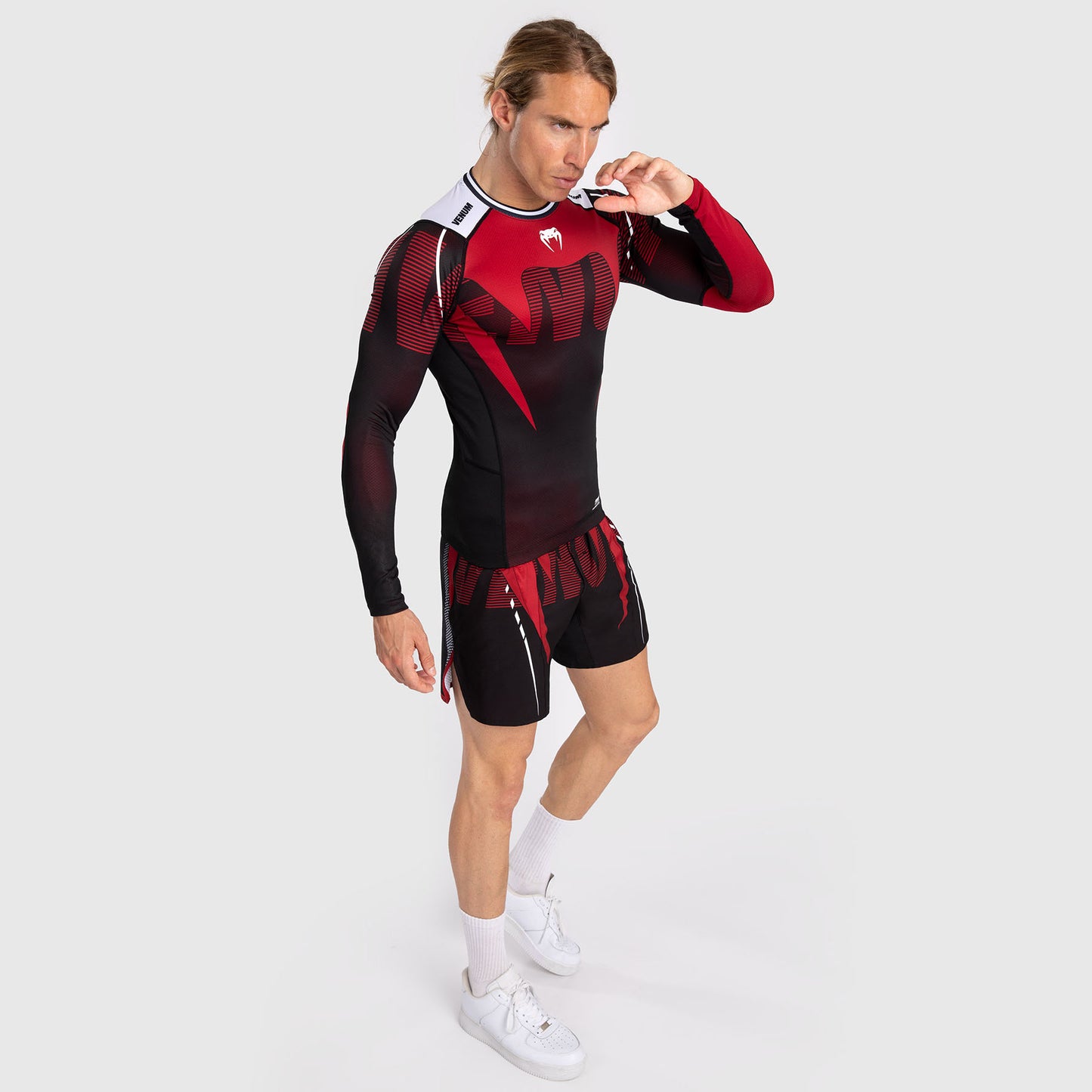 Venum Adrenaline Men's Long Sleeve Rashguard - Red