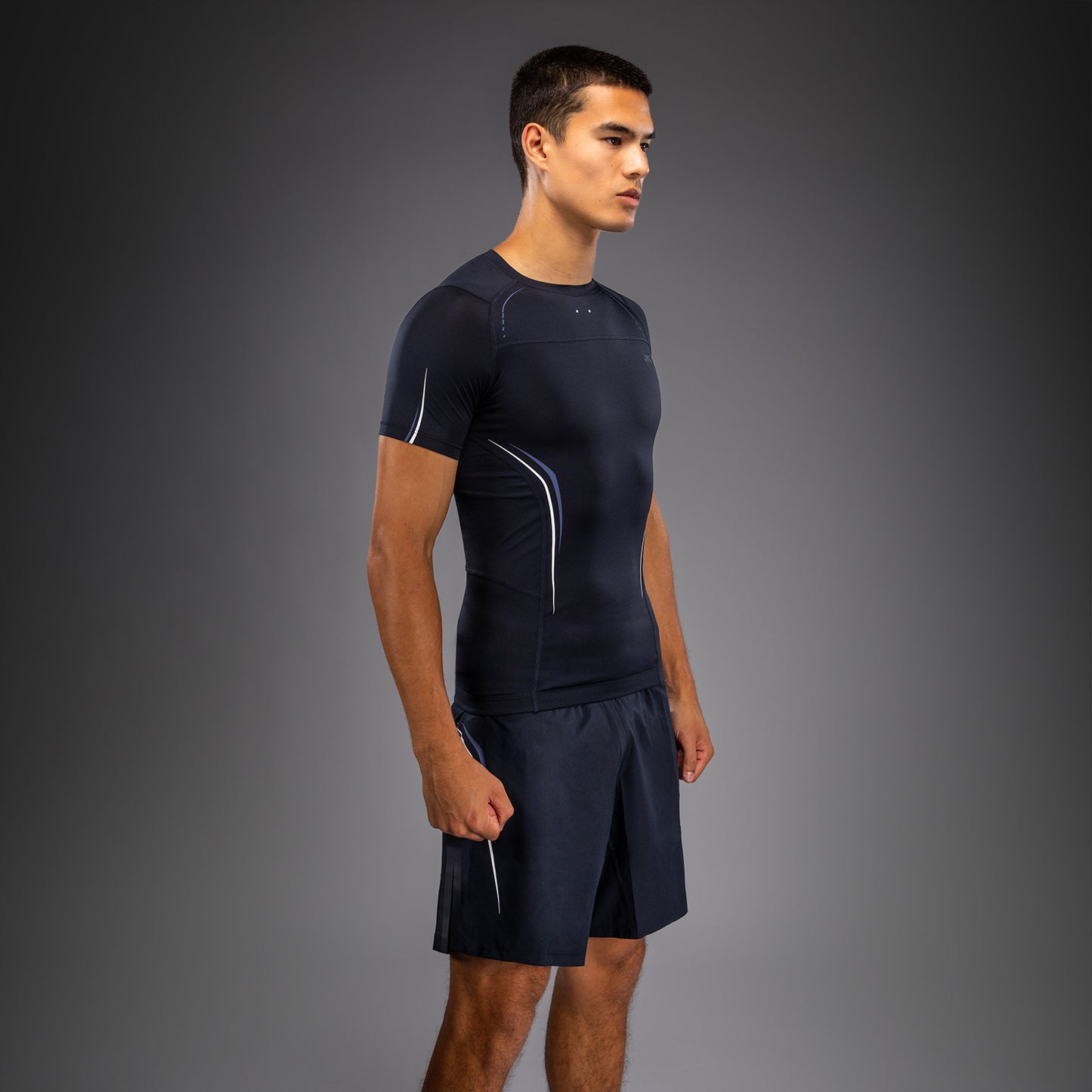 Venum G-Core Short Sleeve Rashguard - Navy Blue/White  product-type_Compression T-Shirts Venum