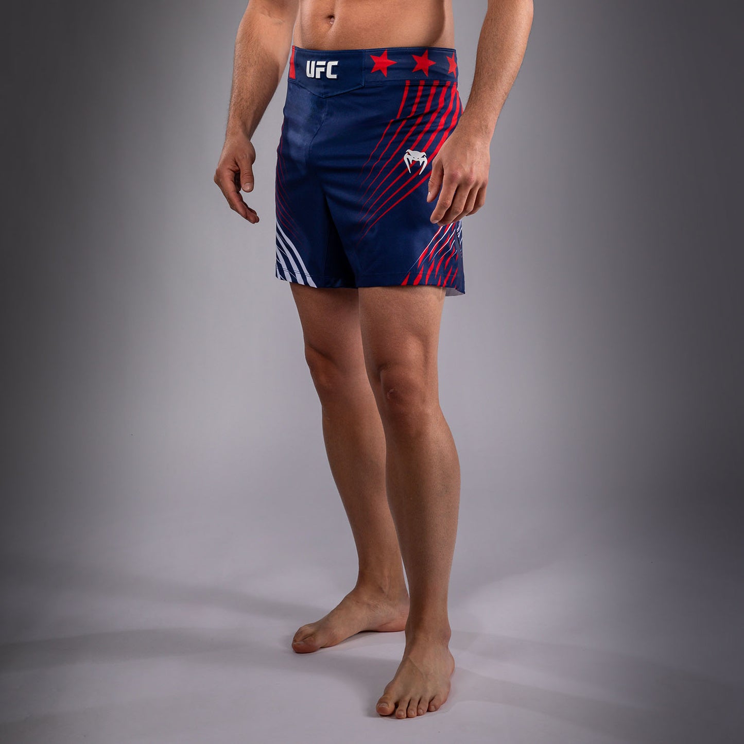 Men's Official UFC Freedom 250 by Venum Blue Personalized Authentic Fight Night Short Fit Fight Short