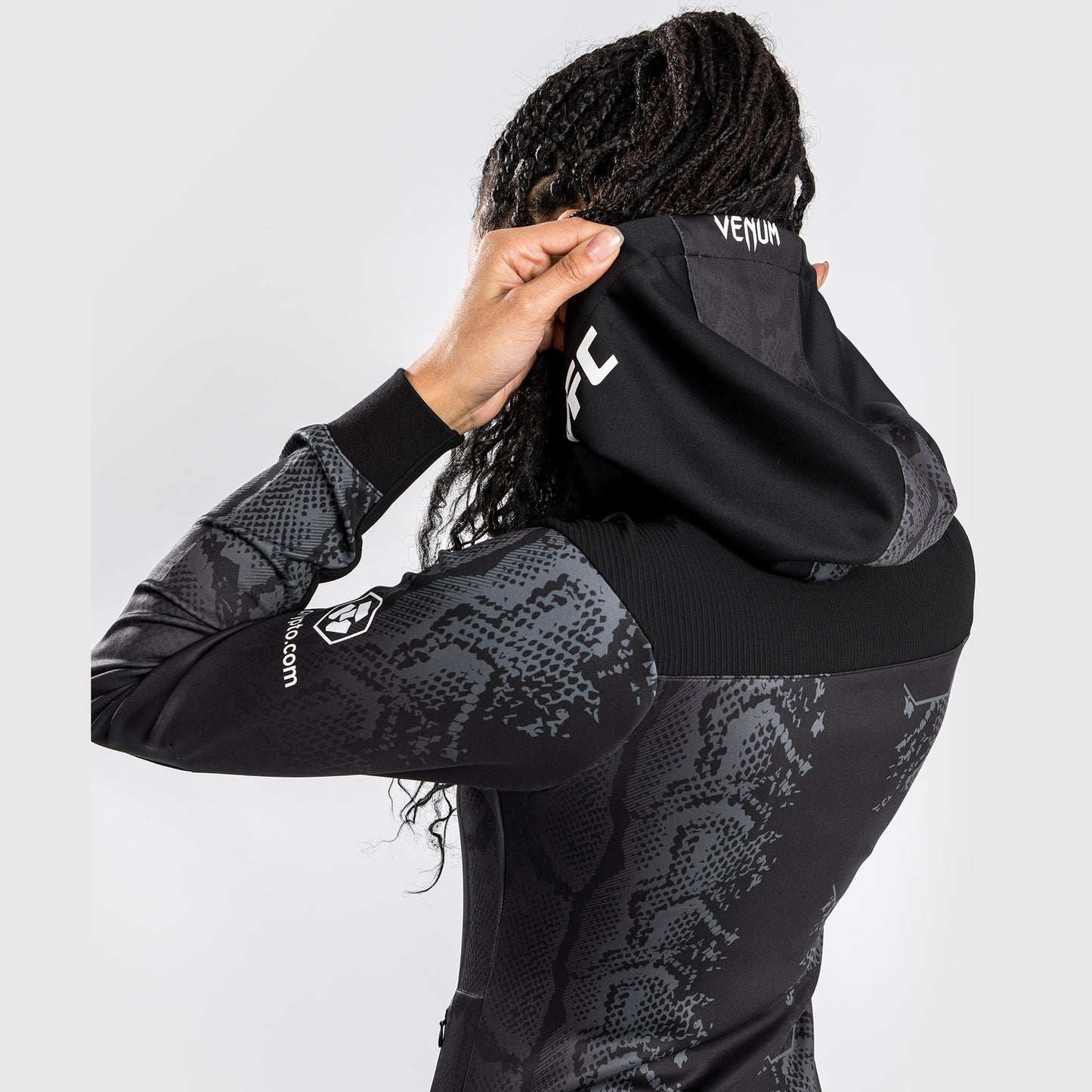 UFC Adrenaline by Venum Authentic Fight Night  Women’s Walkout Hoodie - Black