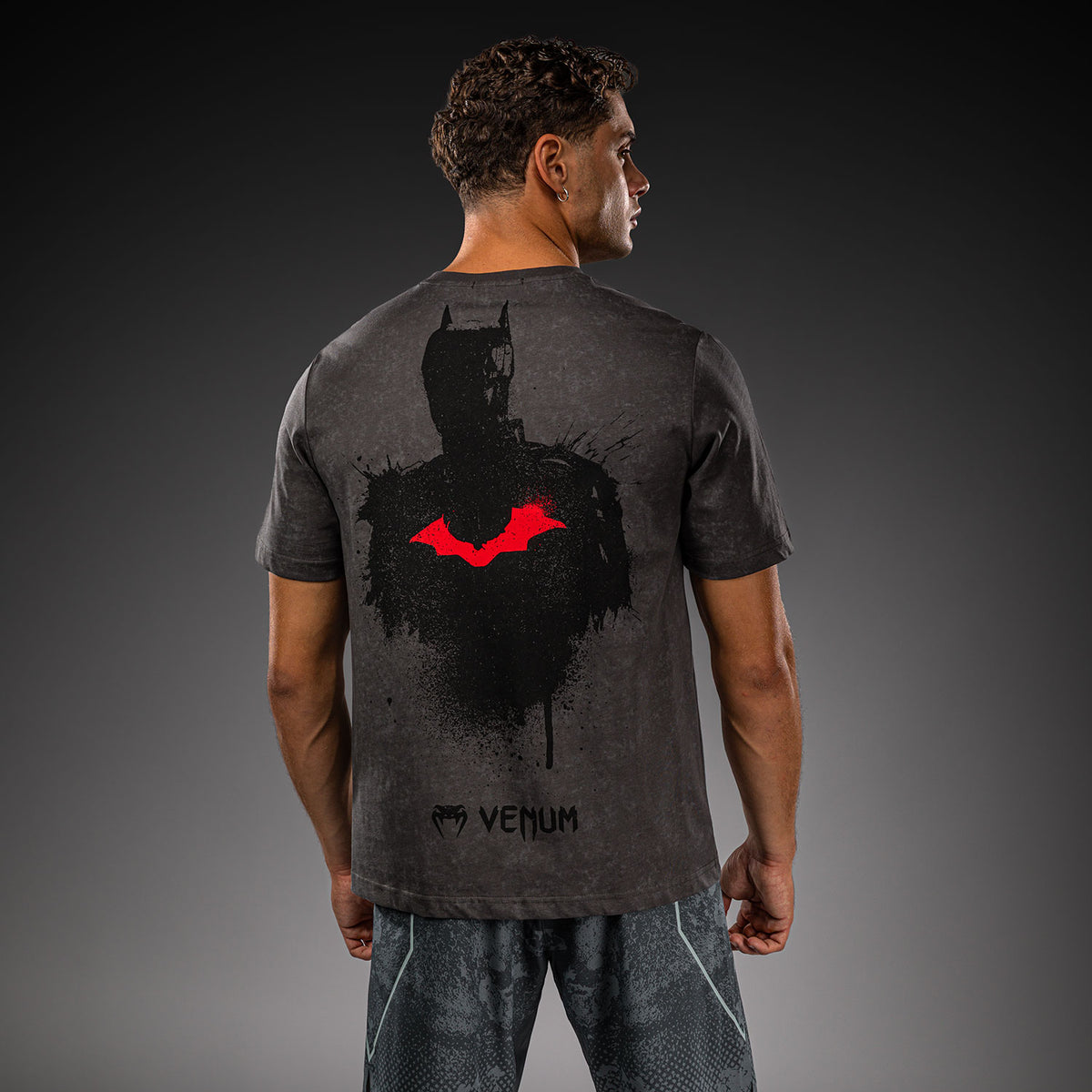 Venum x Batman Cotton T-Shirt - Grey/Black/Red