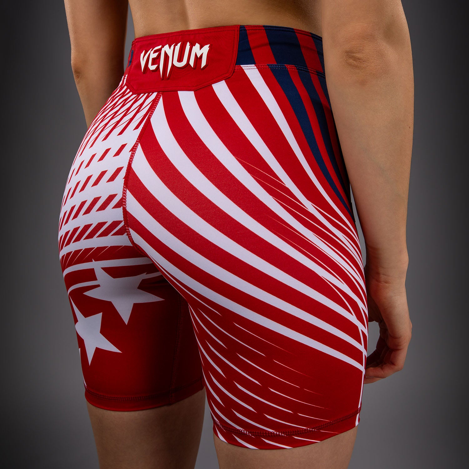 Women's Official UFC Freedom 250 by Venum Red Personalized Authentic Long Fit Vale Tudo Short  product-type_Compression shorts Venum