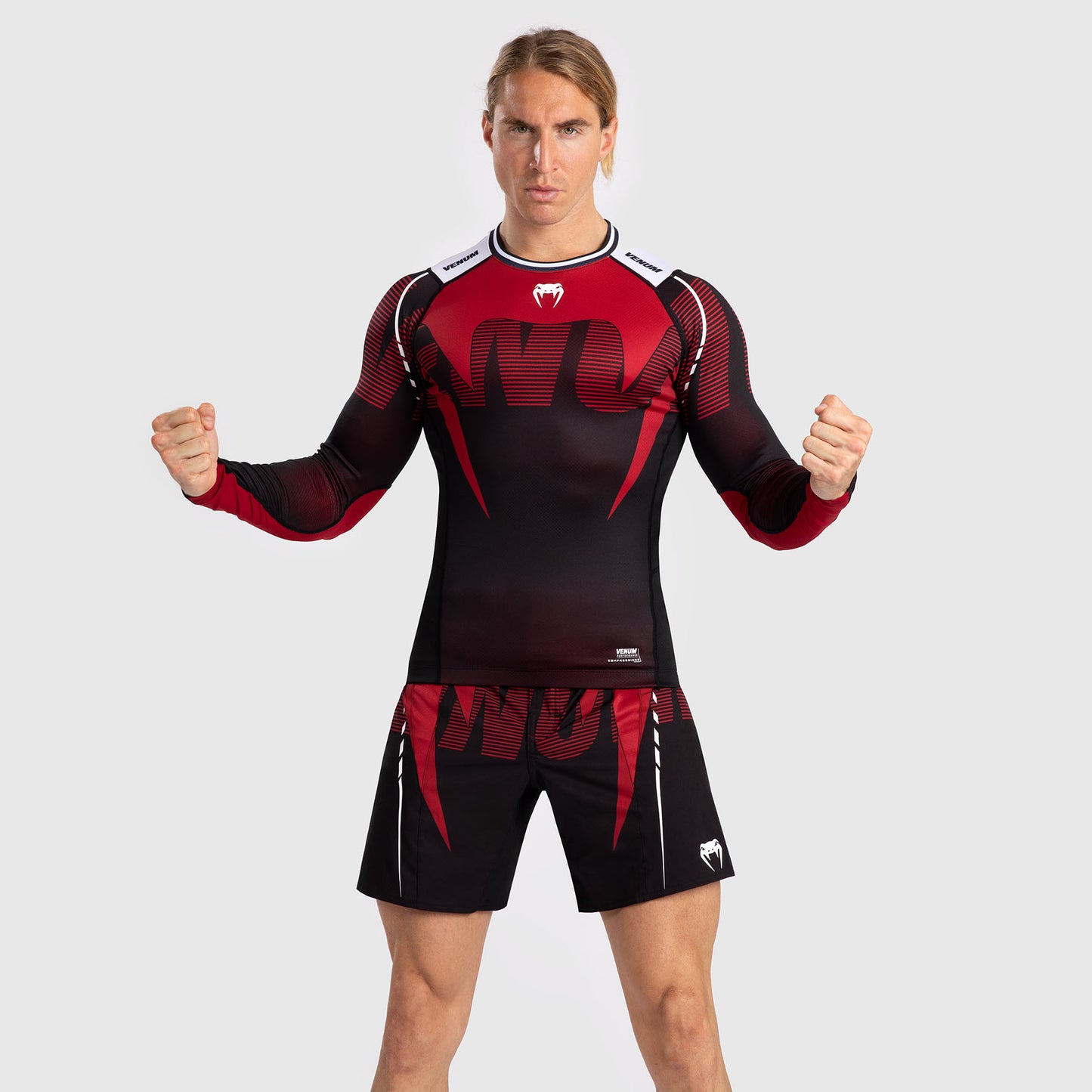 Venum Adrenaline Men's Long Sleeve Rashguard - Red
