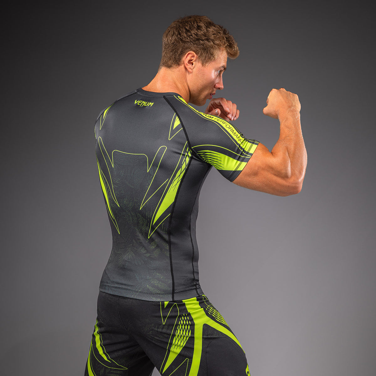 Venum Amazonia Reborn Short Sleeve Rashguard - Black/Green