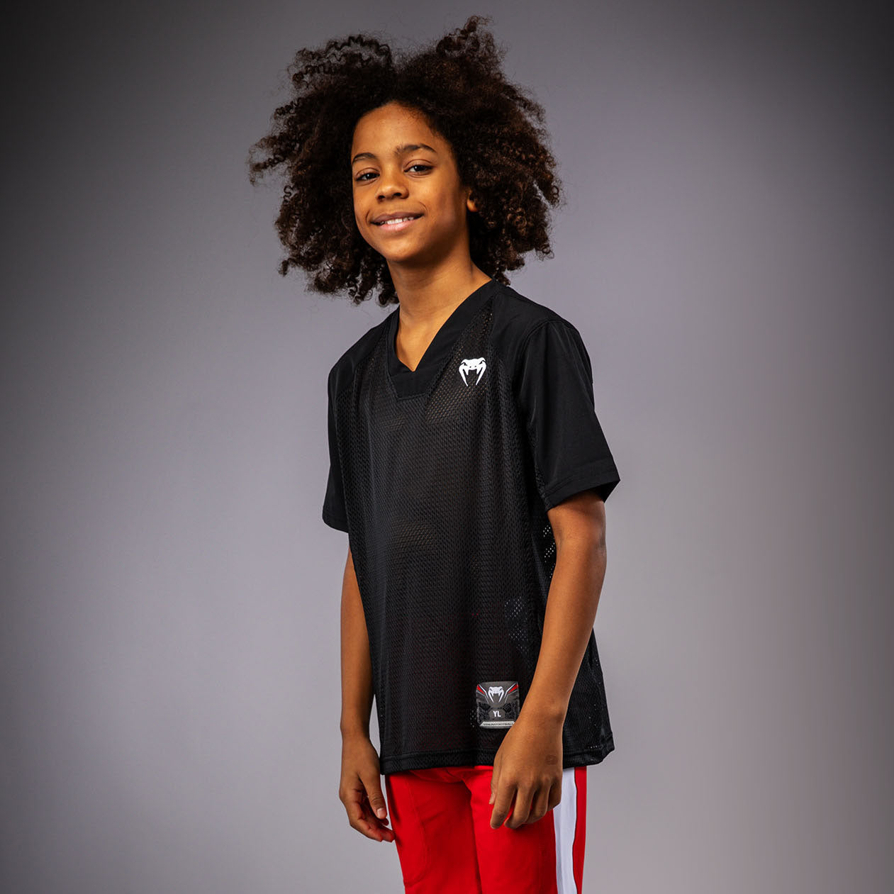 Venum Elite Kids Football Short Sleeve Jersey - Black