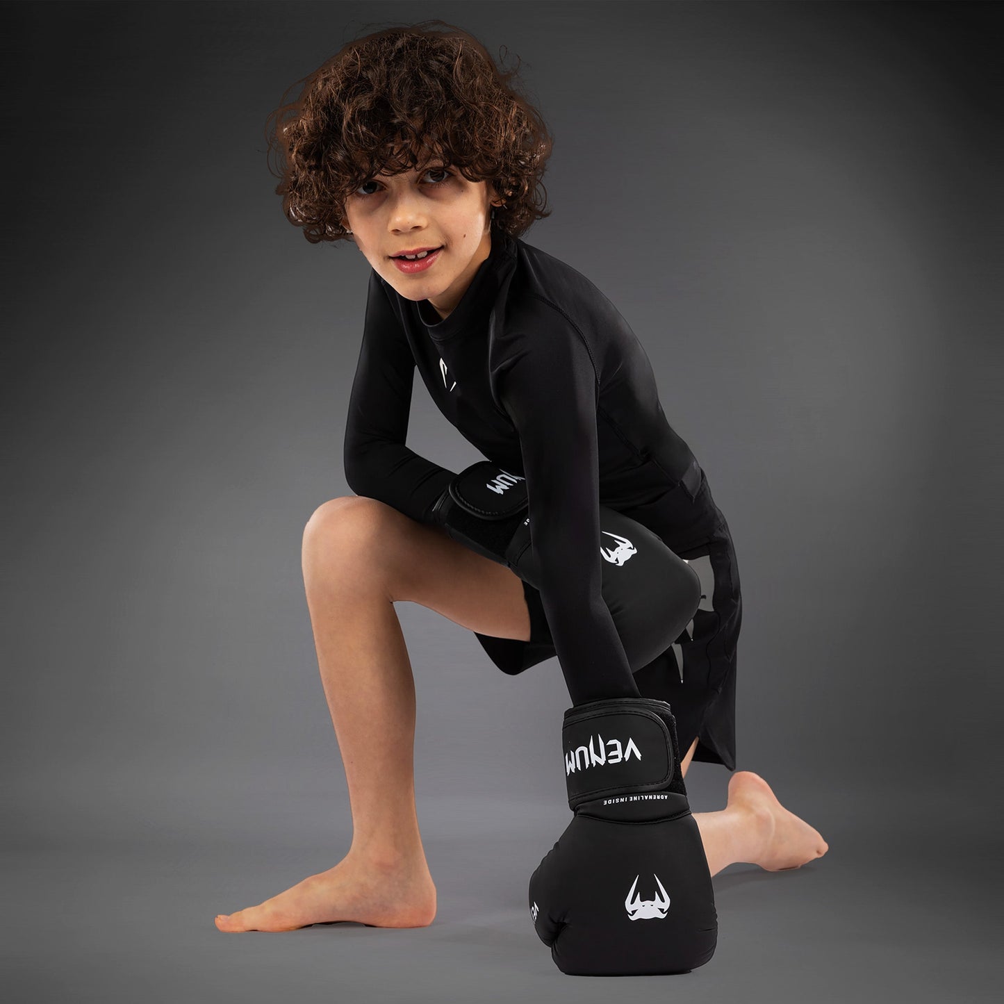 Venum Light Kids Fight Shorts - Black