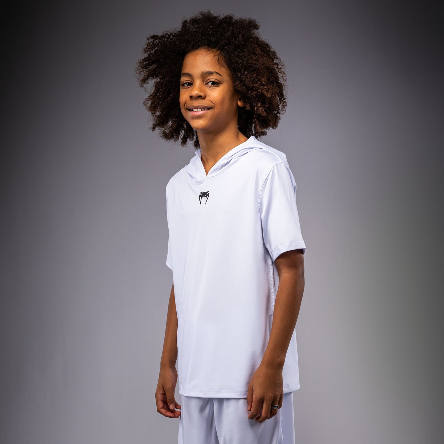 Venum Elite Kids Short Sleeve Dry-Tech Hoodie - White