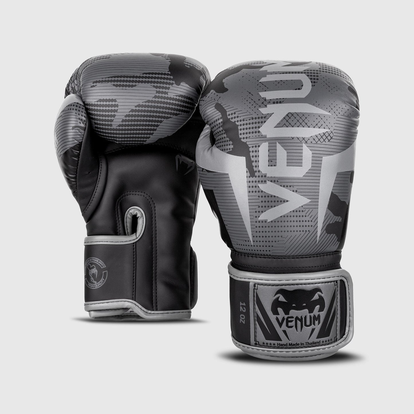 Venum Elite Boxing Gloves Grey/Camo Venum