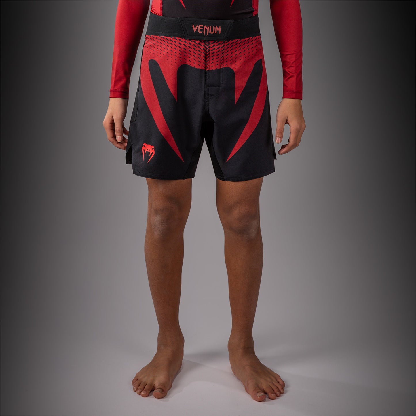 Venum Attack Kids Fight Shorts - Black/Red  product-type_MMA Shorts Venum