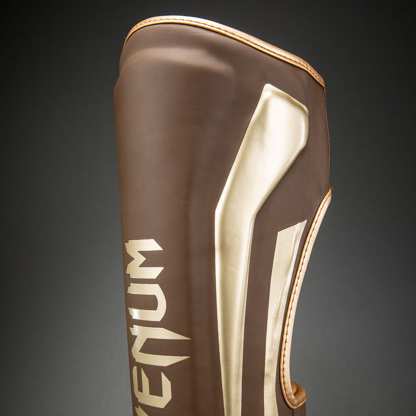Venum Elite Shin Guards - Dark Brown