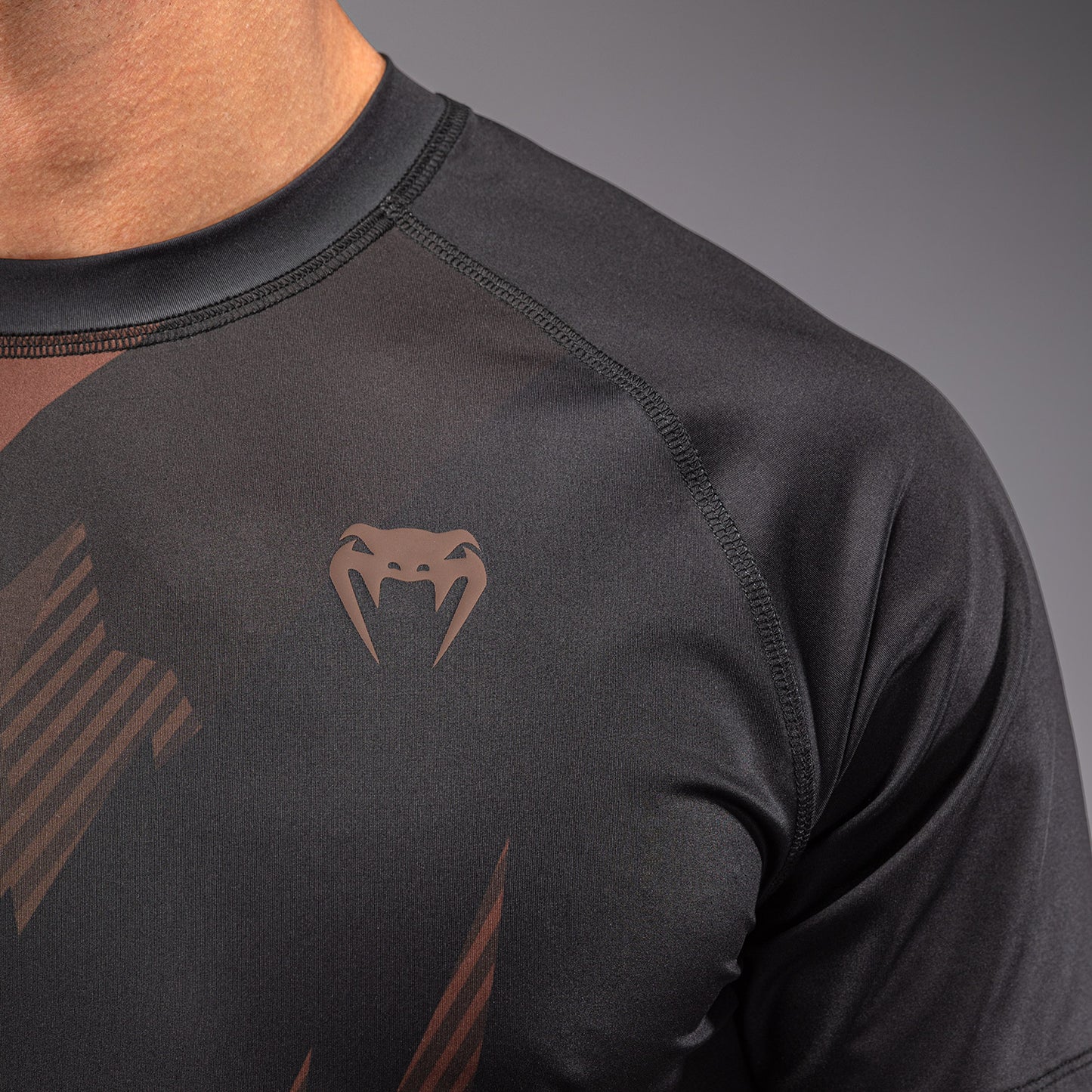 Venum No-Gi 6.0 Dry Tech T-Shirt - Black/Brown  product-type_Dry Tech T-Shirts Venum