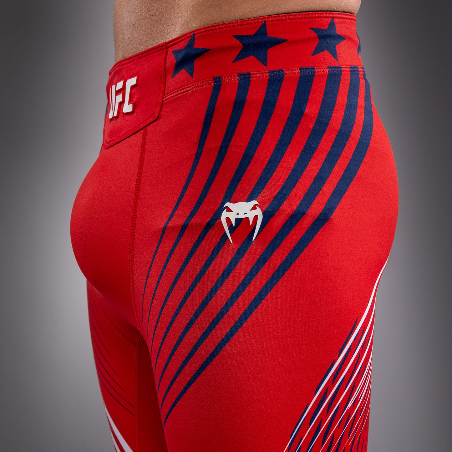 Men's Official UFC Freedom 250 by Venum Red Personalized Authentic Fight Night Vale Tudo Short