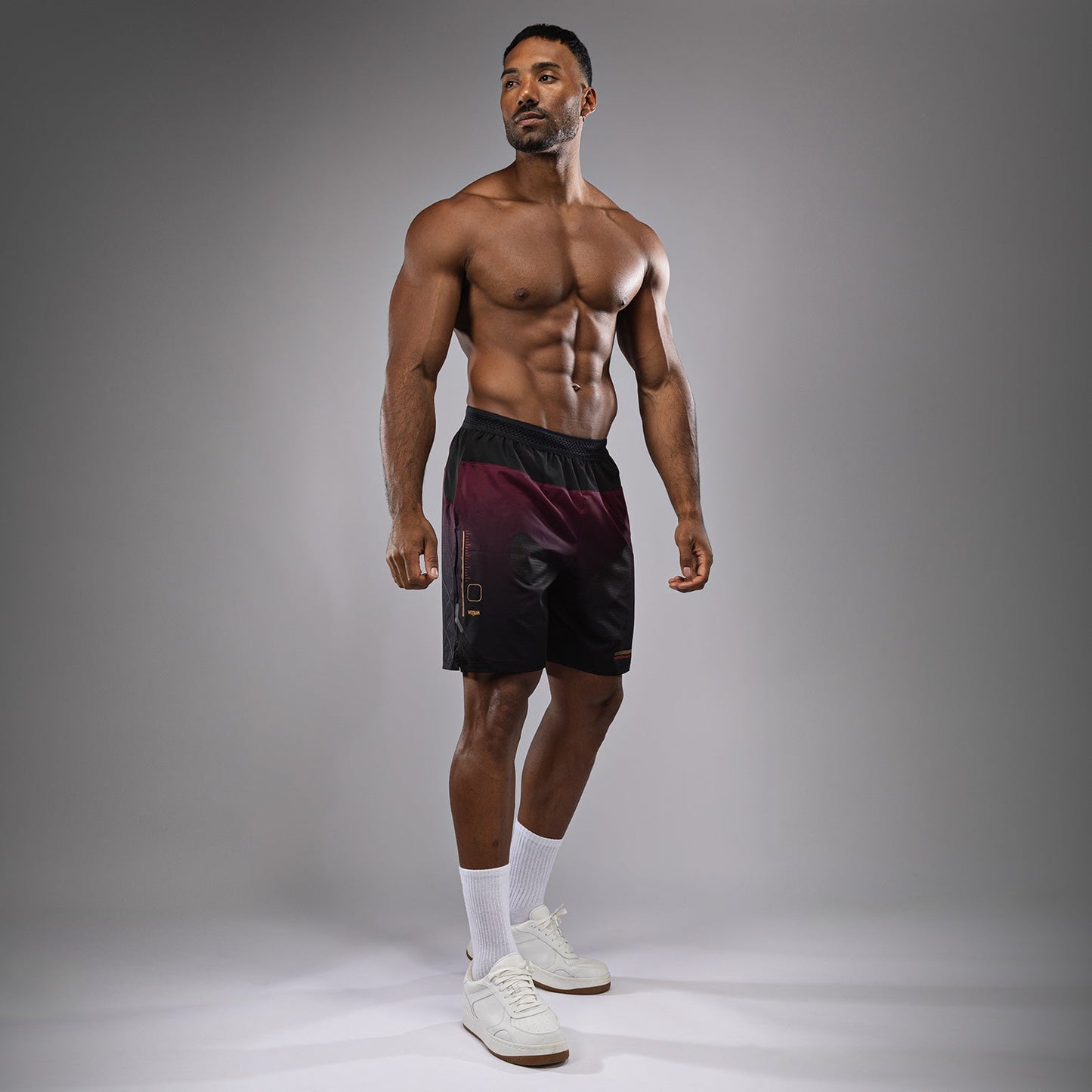 Venum Tactical XT Training Shorts - Black/Burgundy/Gold
