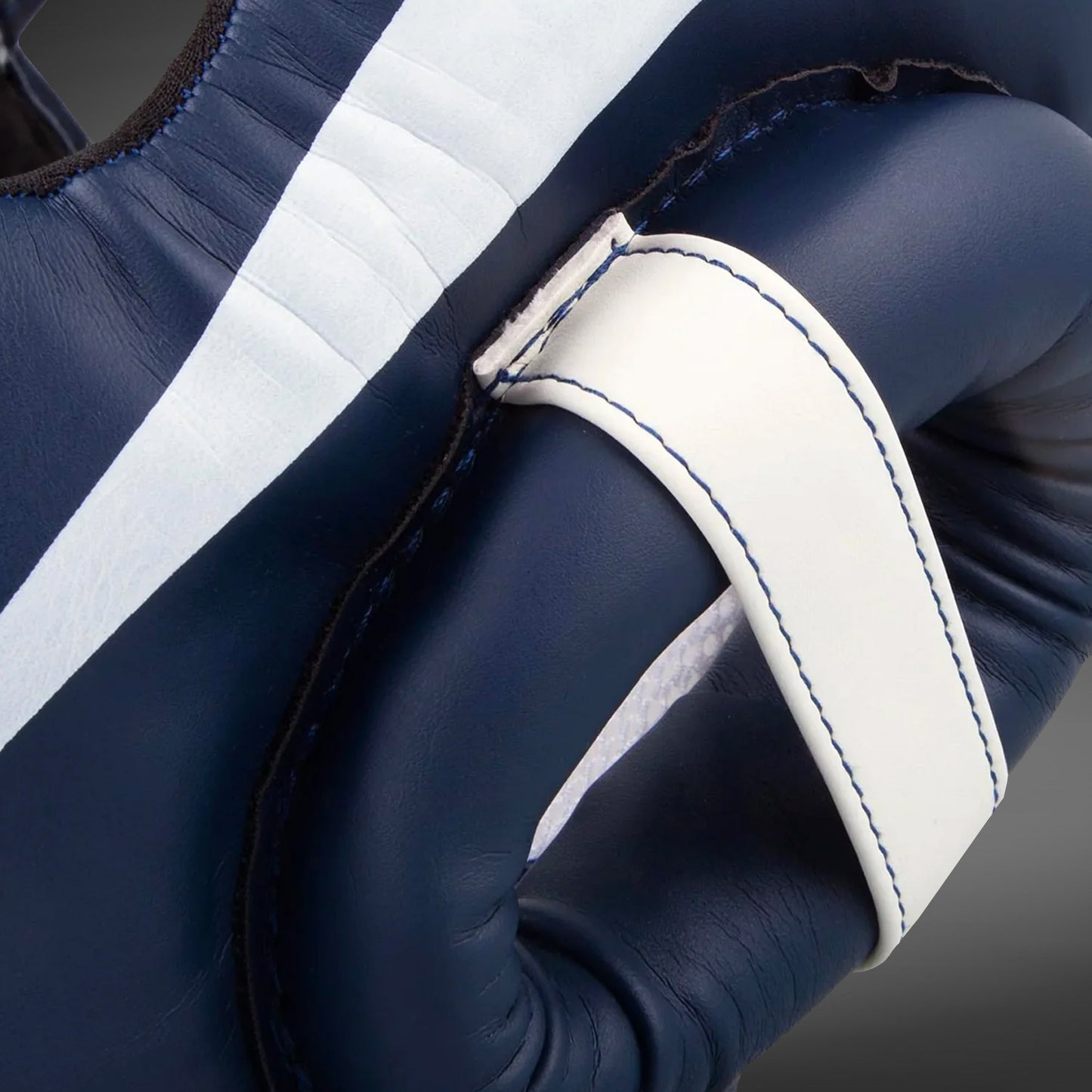 Venum Elite Headgear - White/Navy Blue