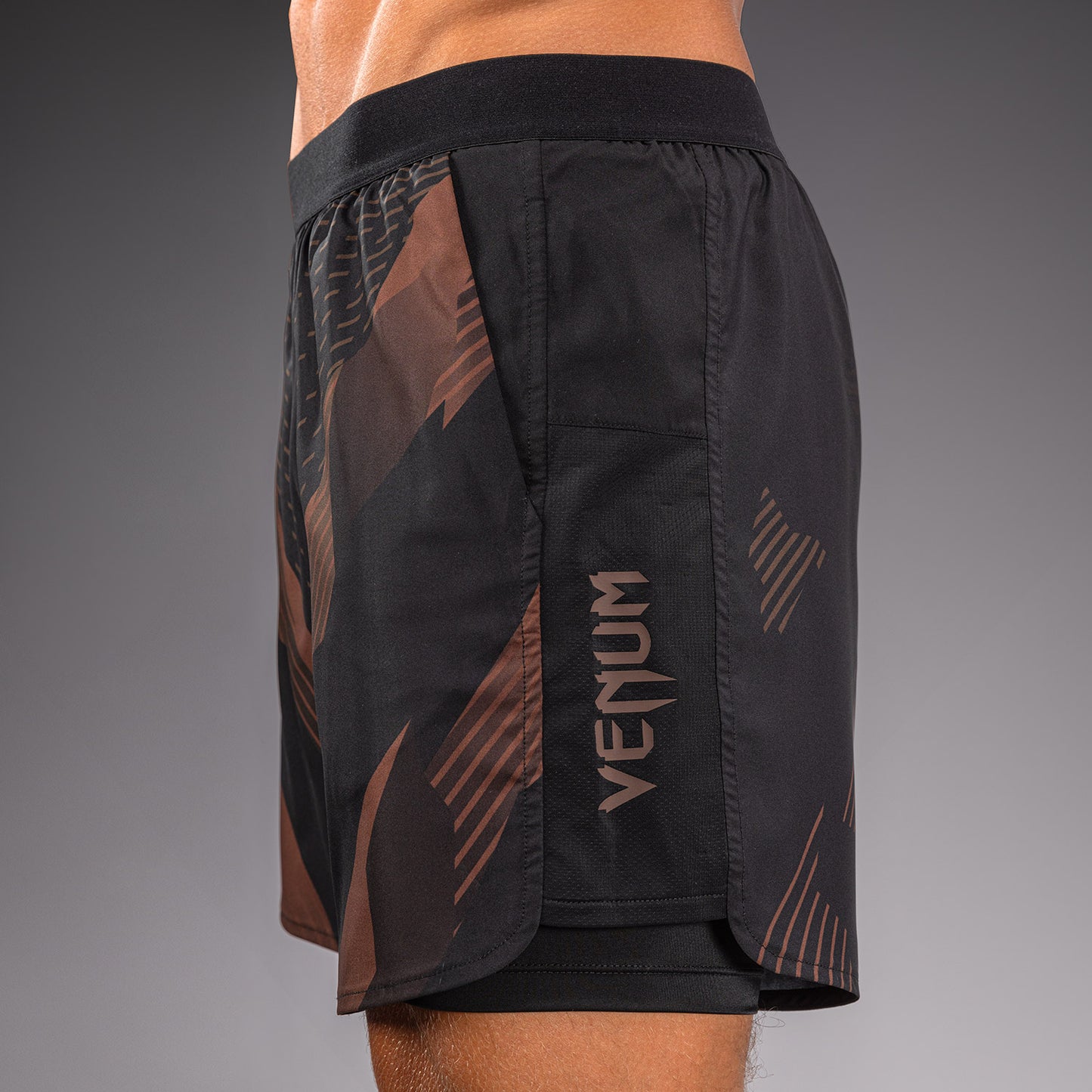 Venum No-Gi 6.0 Training Shorts - Black/Brown  product-type_Training shorts Venum
