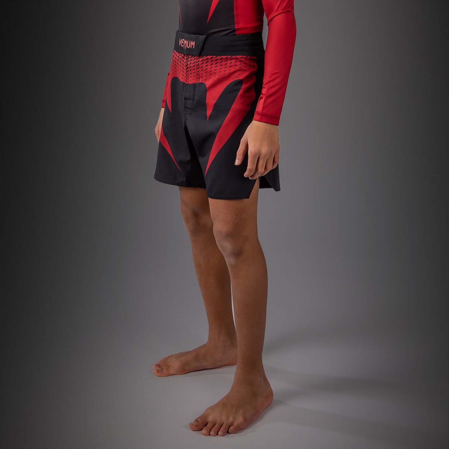 Venum Attack Kids Fight Shorts - Black/Red  product-type_MMA Shorts Venum