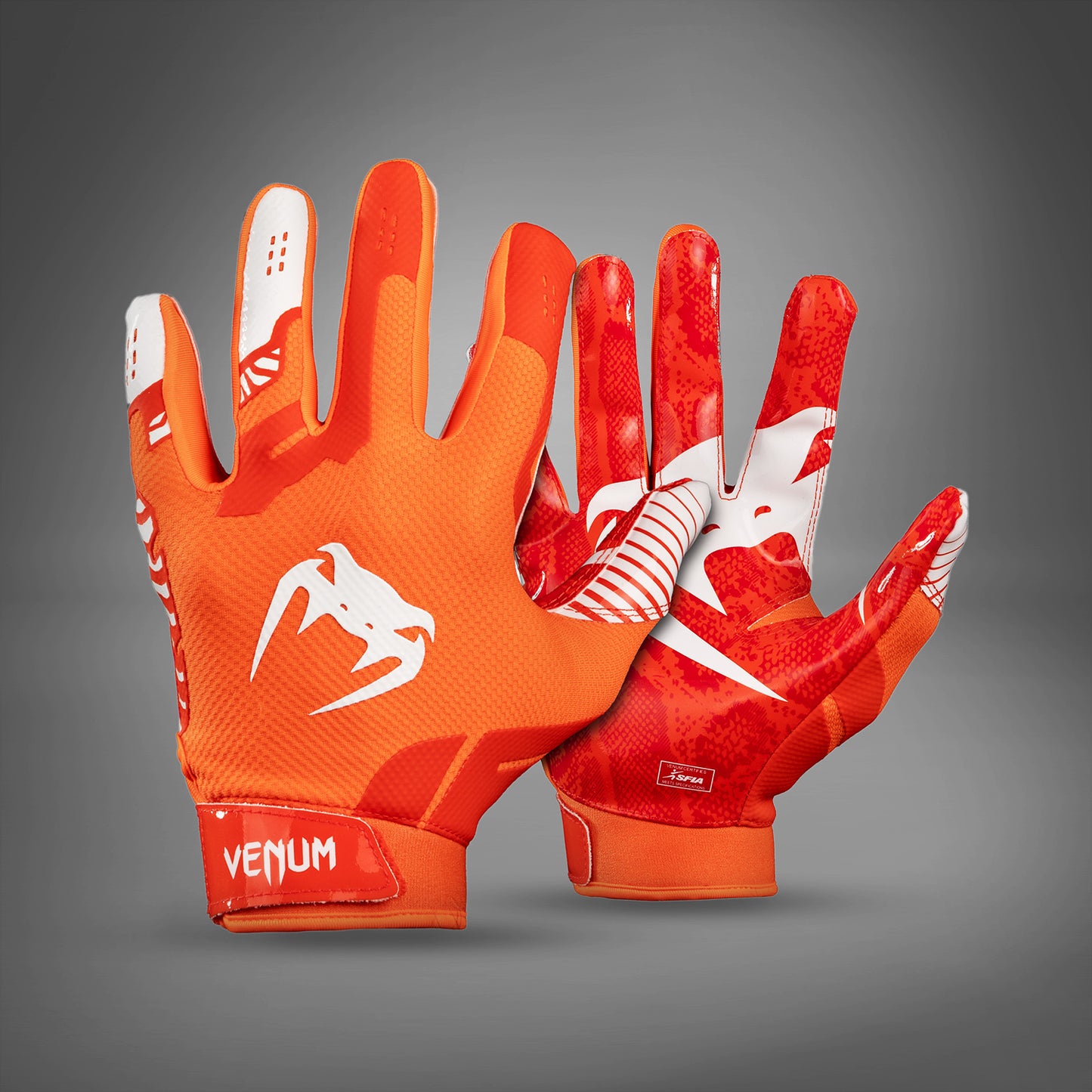 Venum Elite Football Gloves - Orange/White