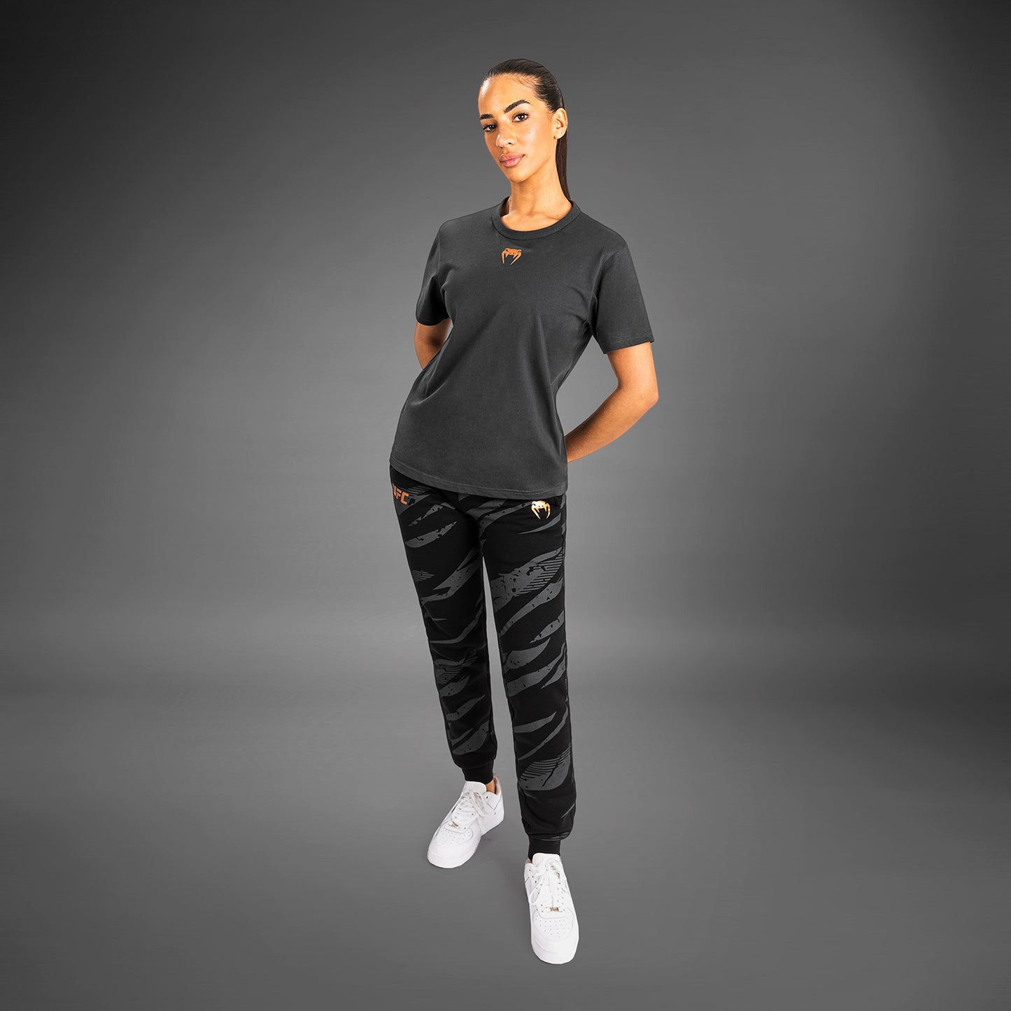 UFC Adrenaline by Venum Fight Week Women’s Short Sleeve Cotton T-Shirt - Charcoal Grey