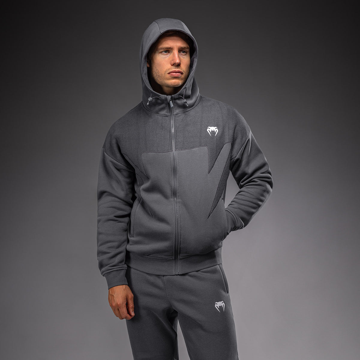 Venum Attack Fleece & Weave Track Jacket - Grey  product-type_Sweatshirts Venum