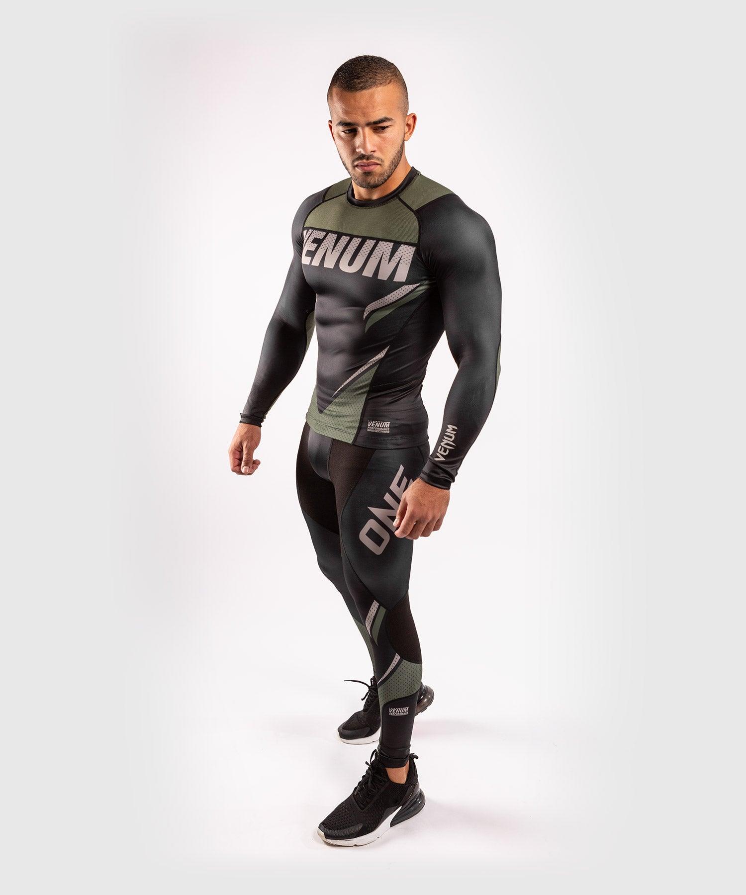 Venum ONE FC Impact Compresssion Tights - Black/Khaki Picture 7