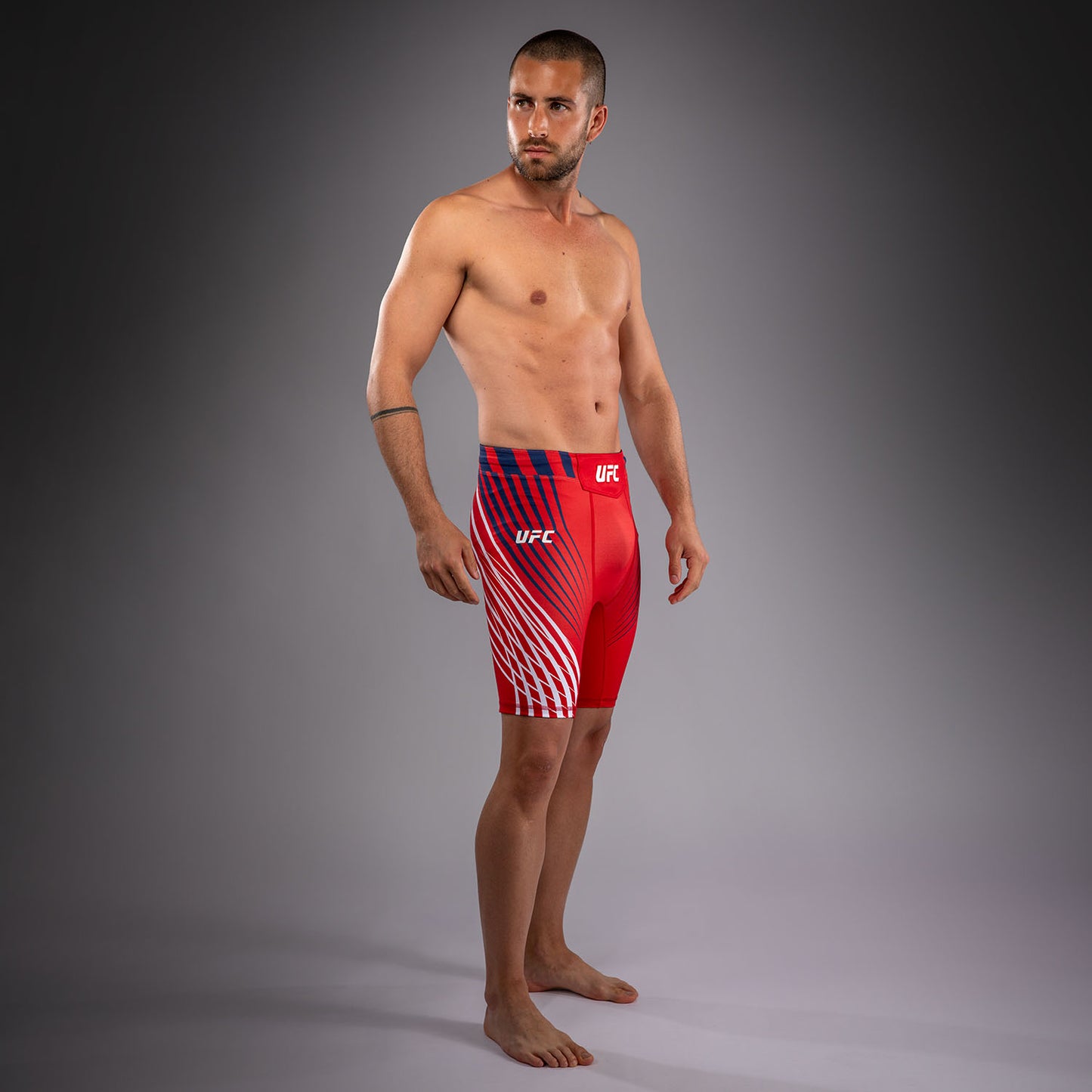 Men's Official UFC Freedom 250 by Venum Red Personalized Authentic Fight Night Vale Tudo Short