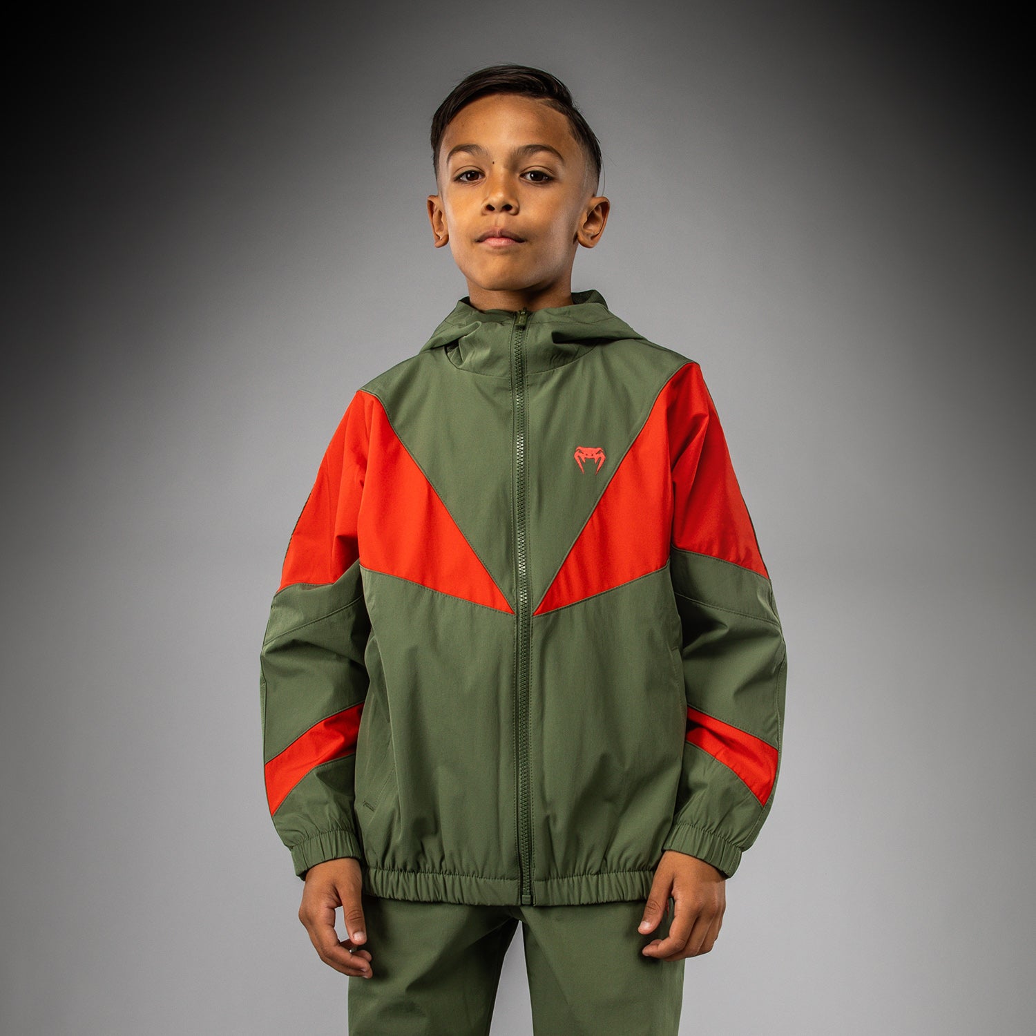 Venum Vectra Kids Track Jacket - Army Green/Orange - Venum