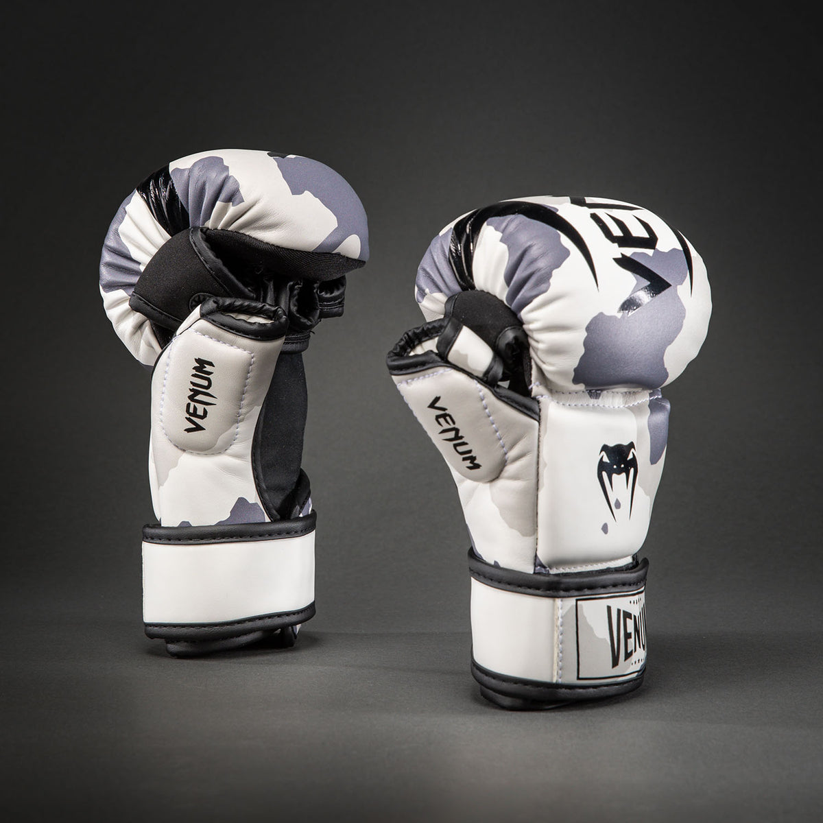 Venum Elite Camo Sparring Gloves - White/Light grey