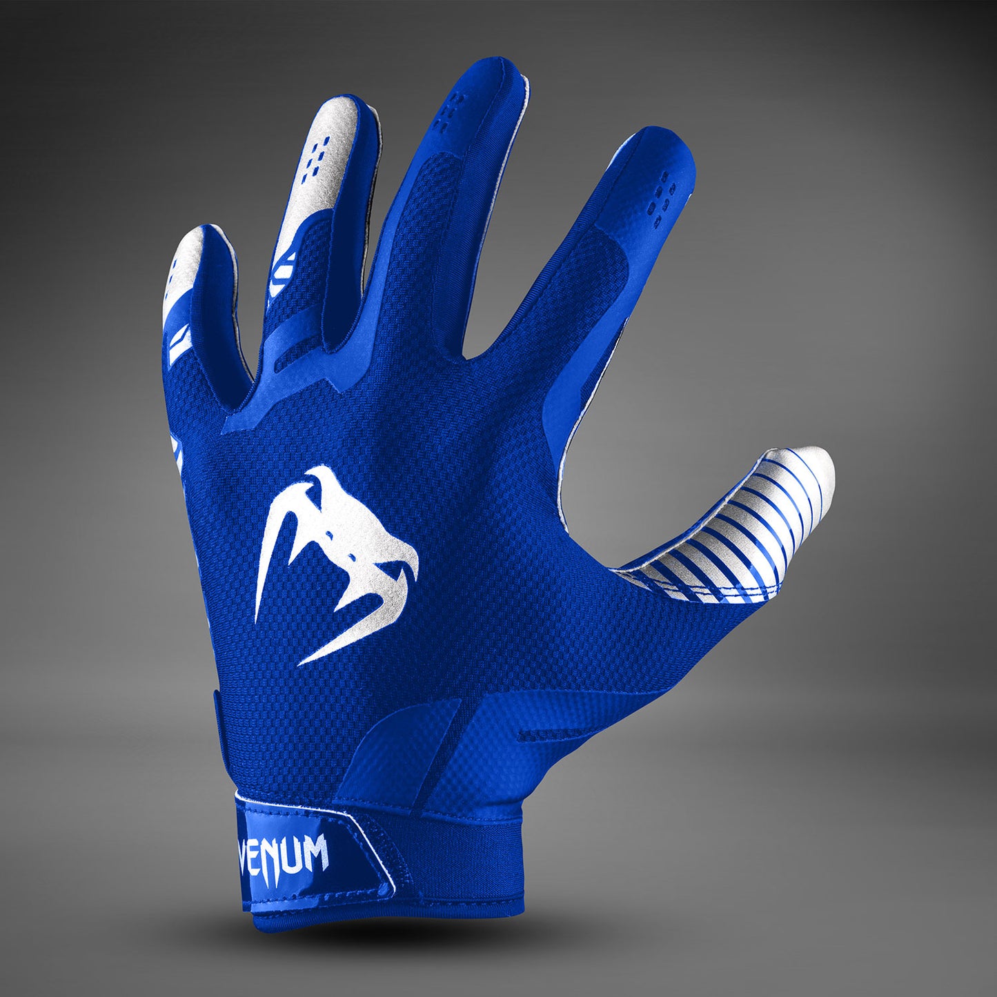 Venum Elite Personalized Football Gloves - Royal Blue/Silver