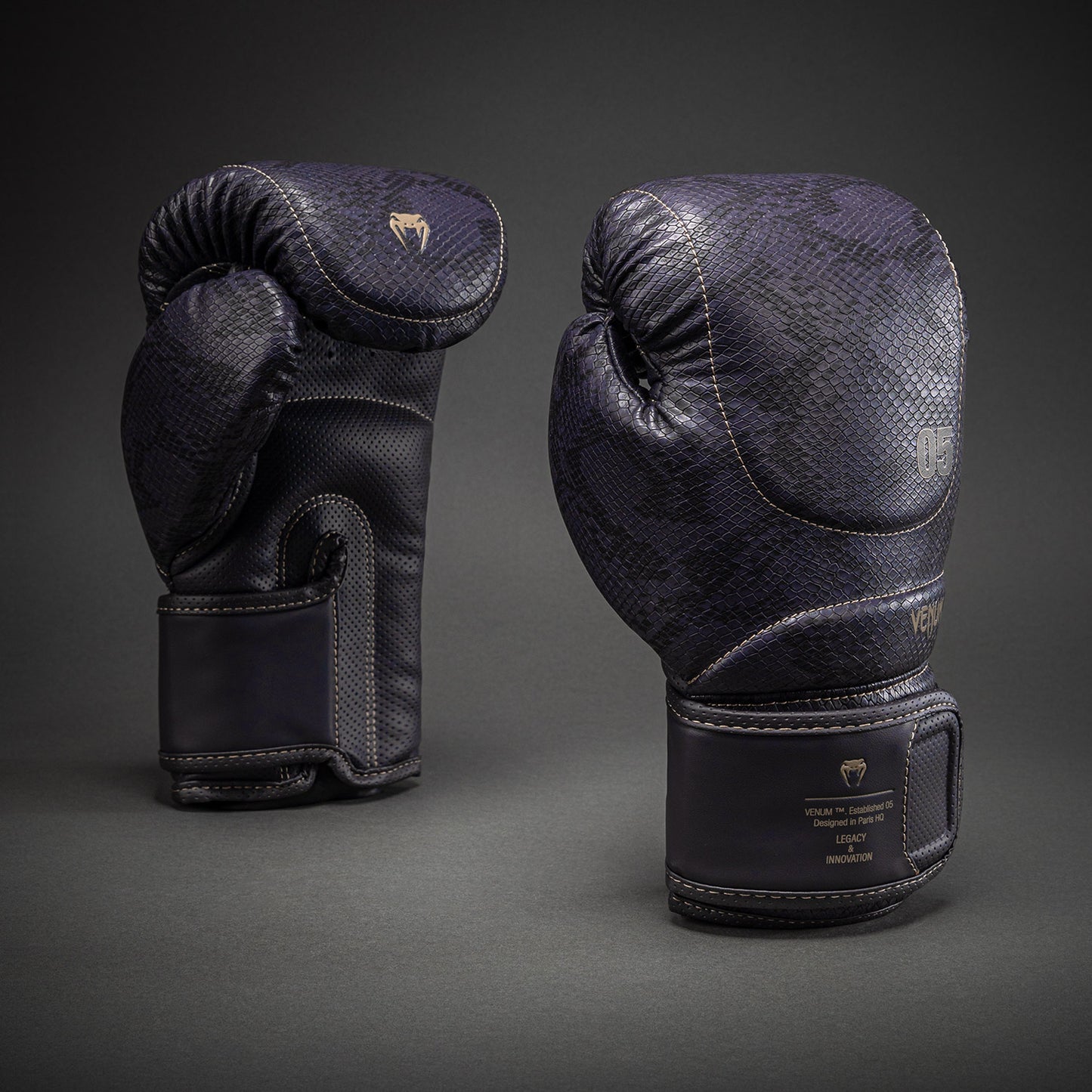 Venum Impact Evo Scales Boxing Gloves - Dark Purple