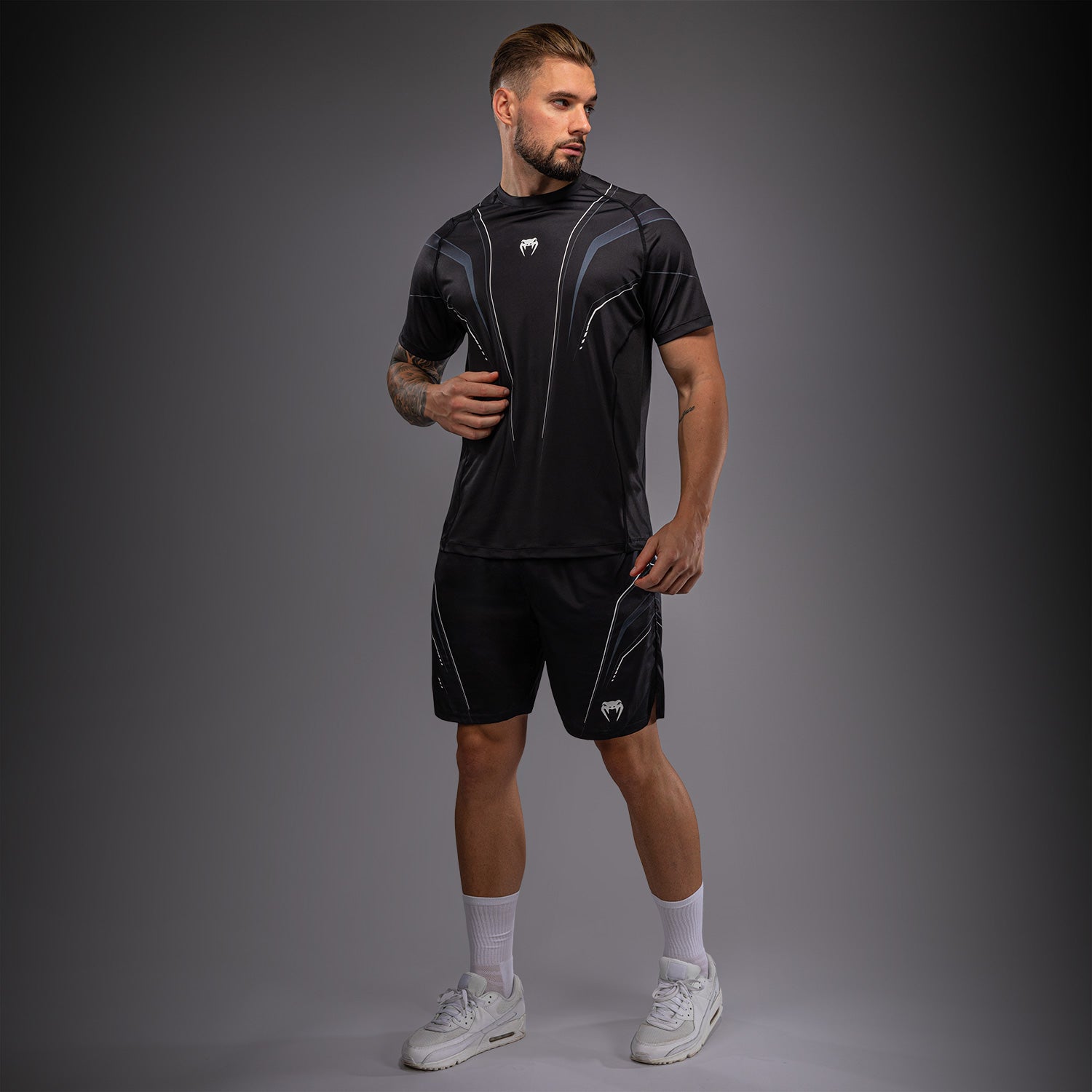 Venum Streamline Dry-Tech T-Shirt - Black/White  product-type_Dry Tech T-Shirts Venum