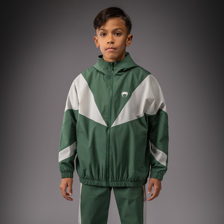 Venum Vectra Kids Track Jackets - Forest Green/ Off White - Venum