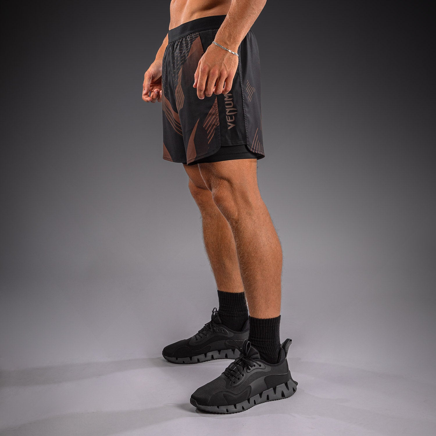Venum No-Gi 6.0 Training Shorts - Black/Brown  product-type_Training shorts Venum
